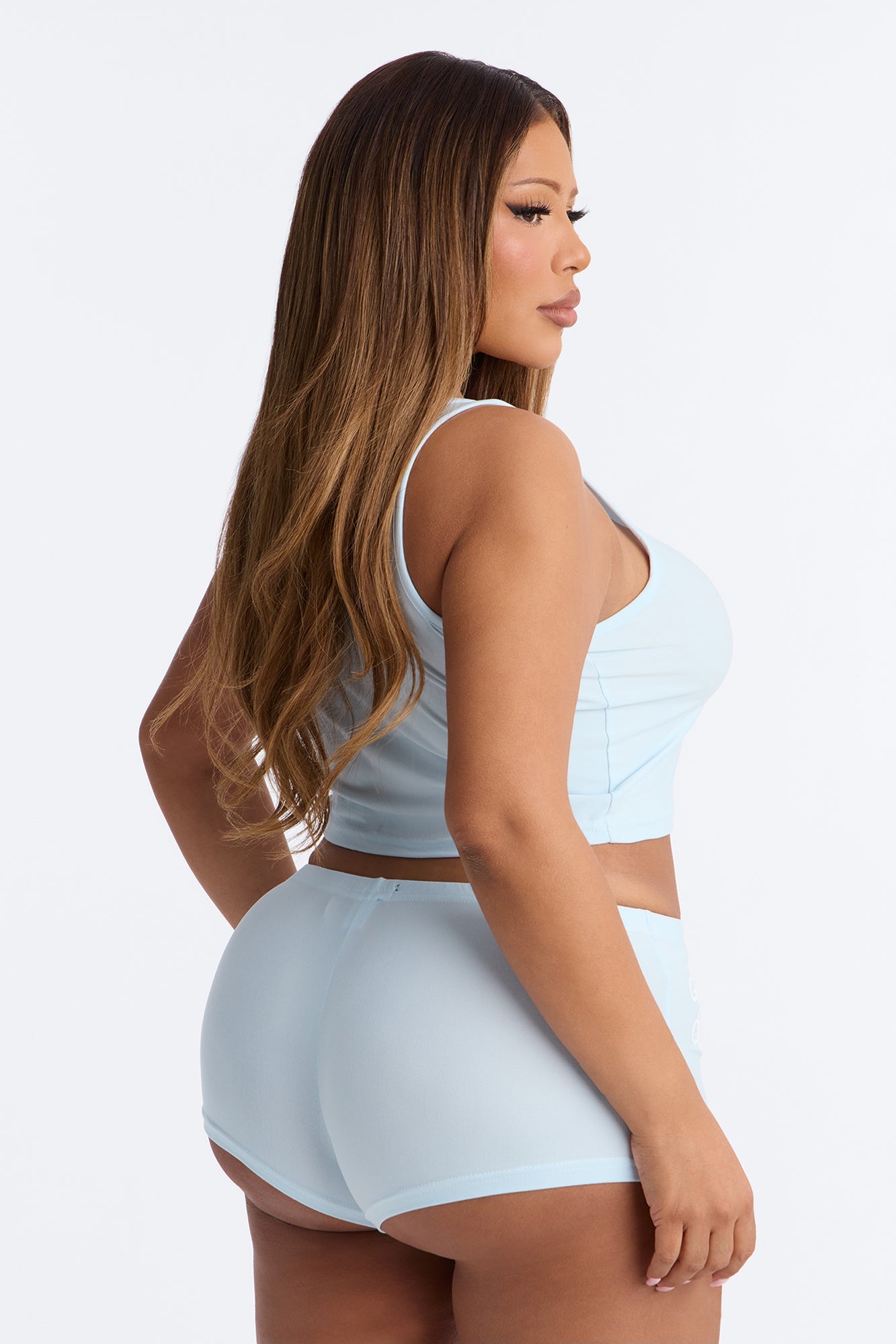 Brides Besties PJ Tank & Short Set - Light Blue