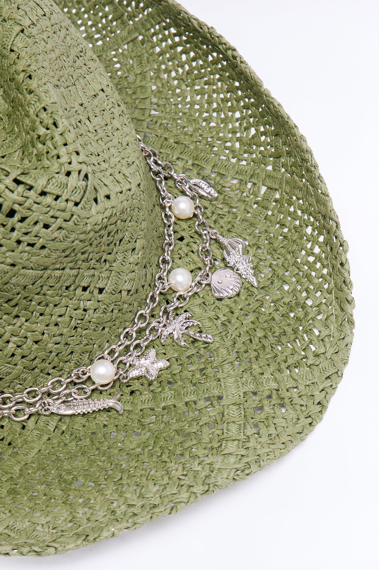 Maui Vacation Straw Cowboy Hat - Green