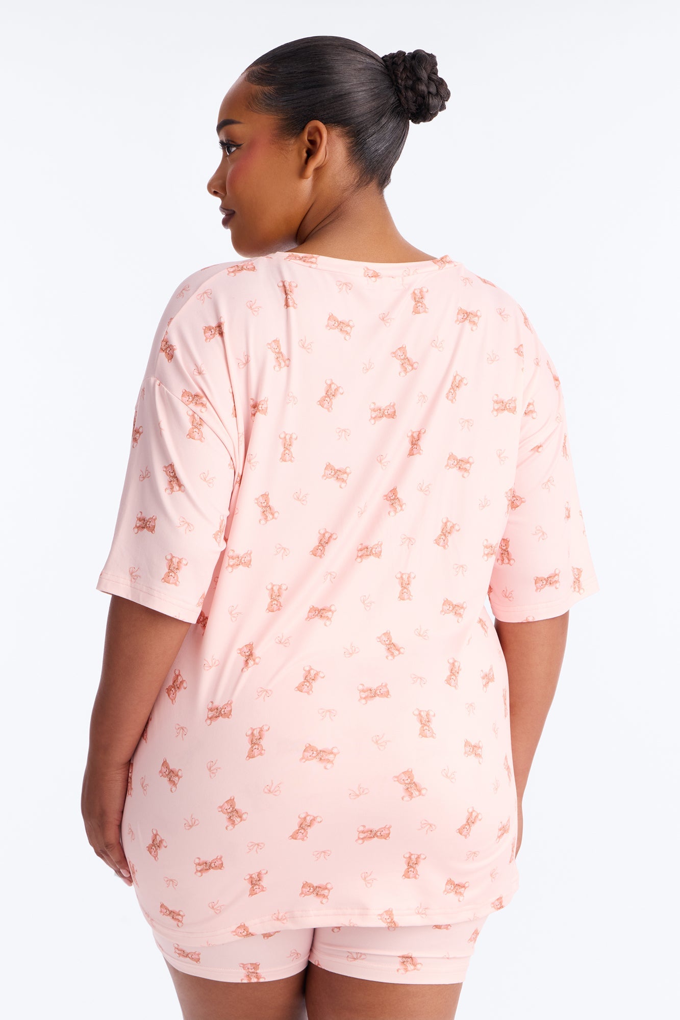U R My Teddy Bear PJ Boxer Short Set - Pink/combo