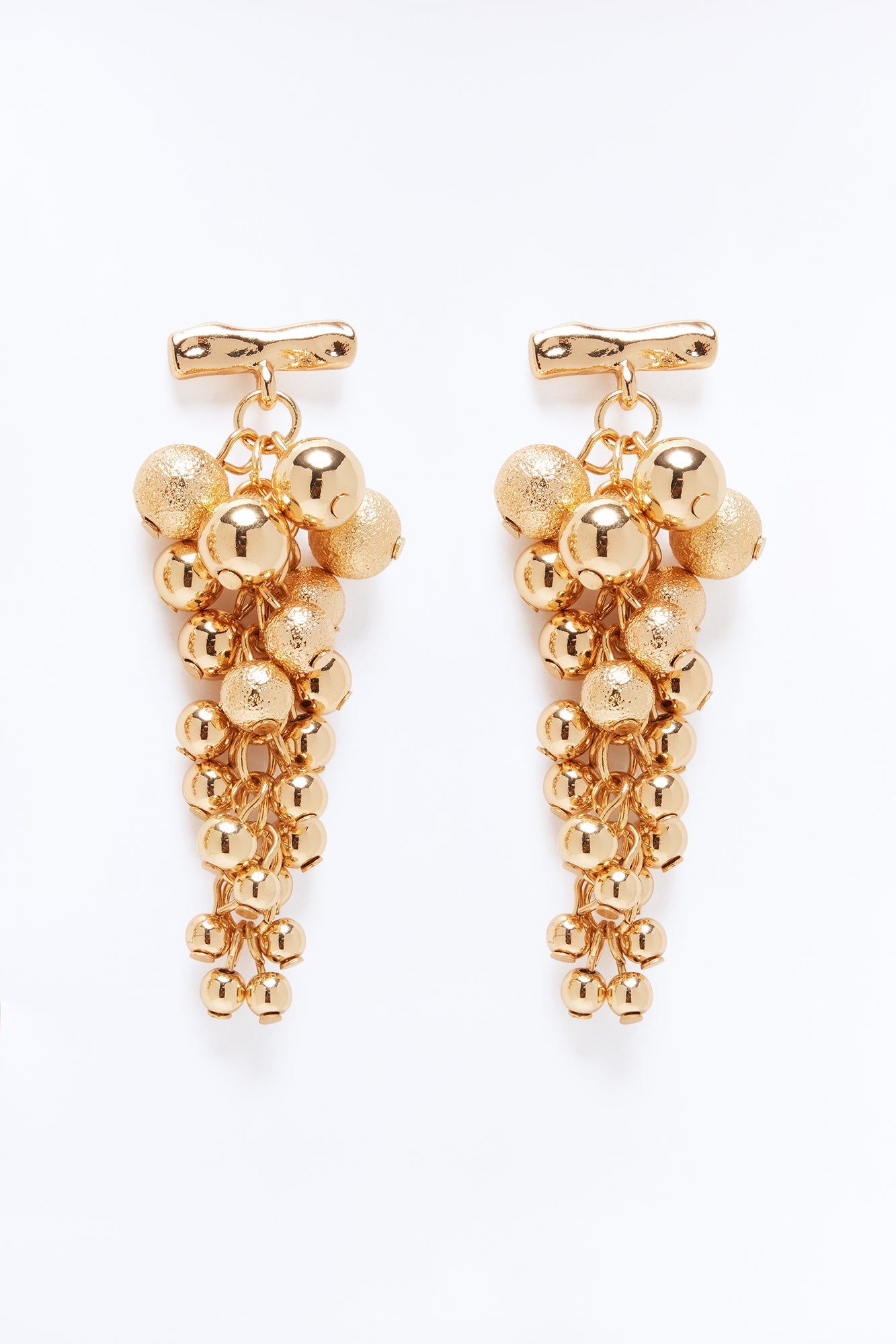 Stay Grapeful Hardware Drop Earrings - Gold