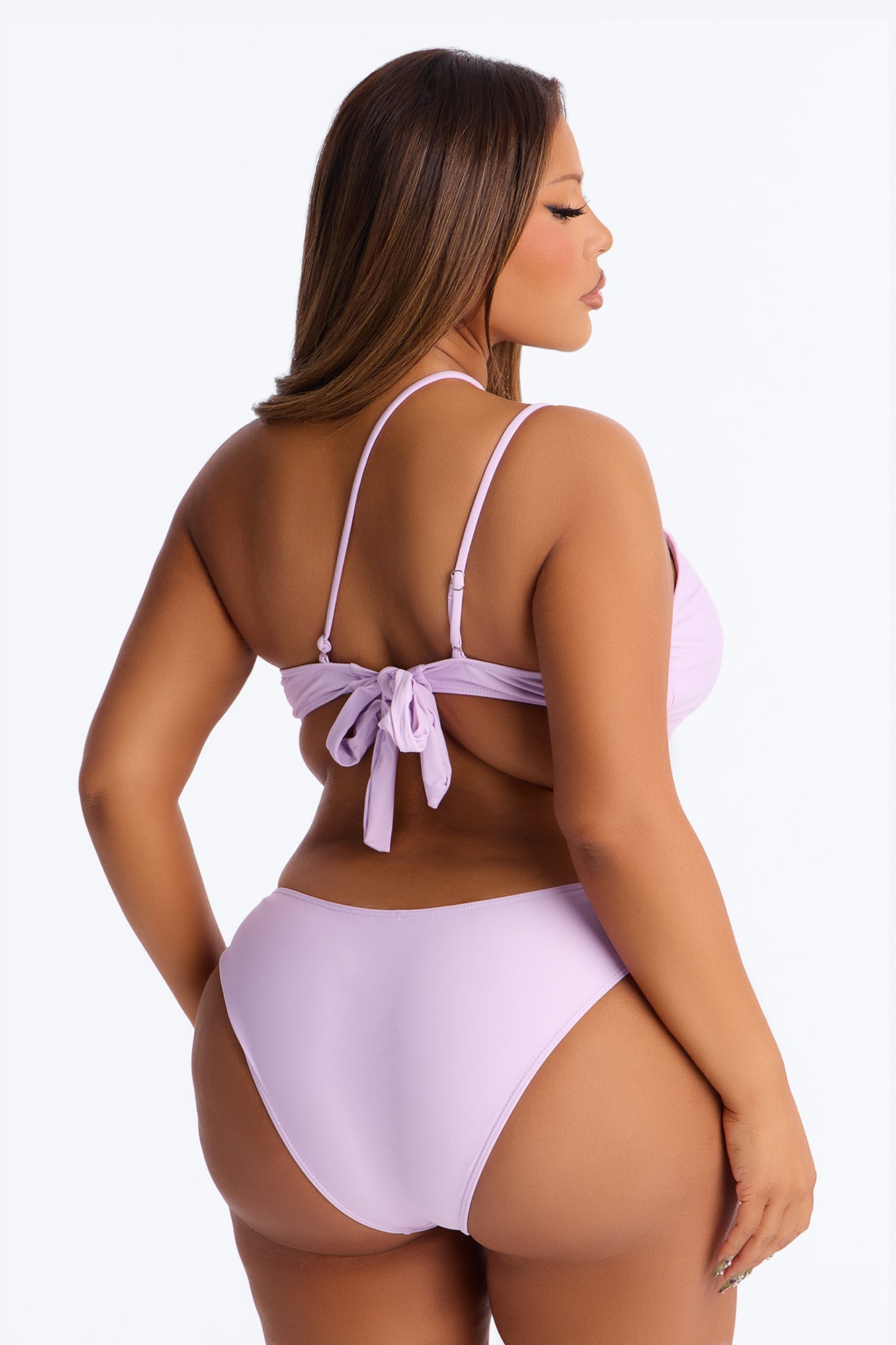 Coconut Life O-Ring Asymmetrical Side Out 1 Piece Swimsuit - Lavender