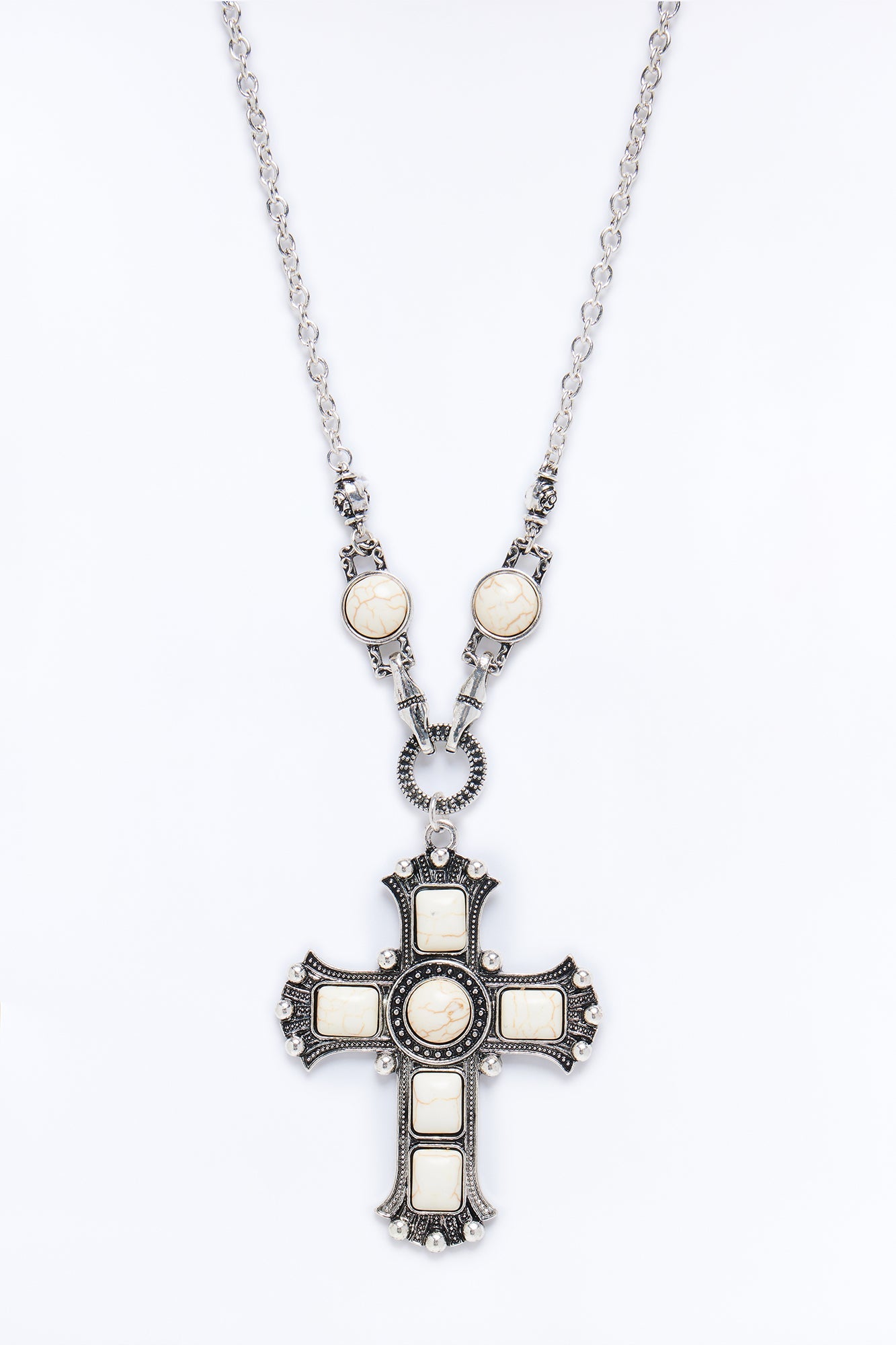 Desert Royalty Necklace - White/Silver