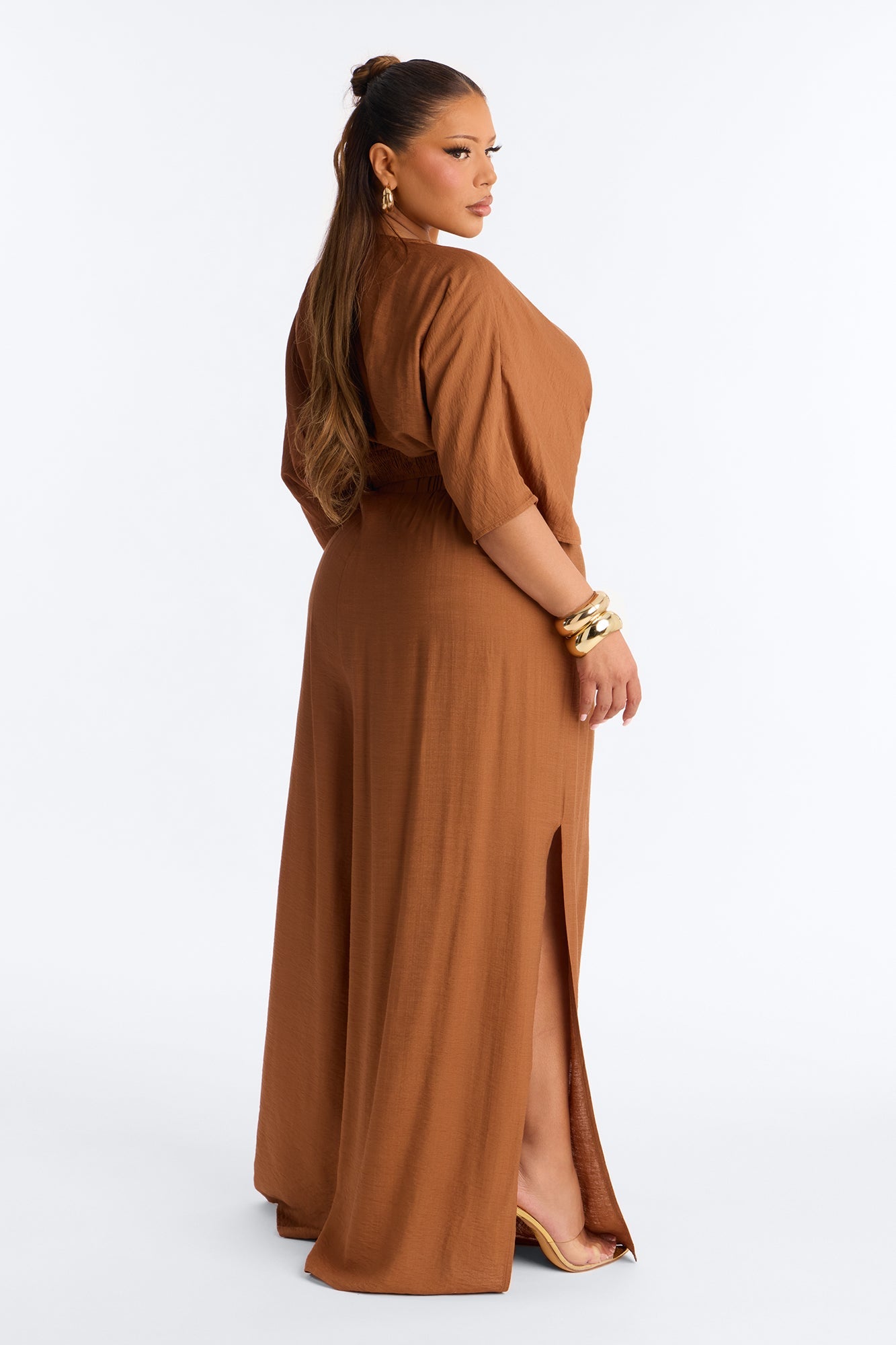 Not So Complicated Linen Pant Set - Rust