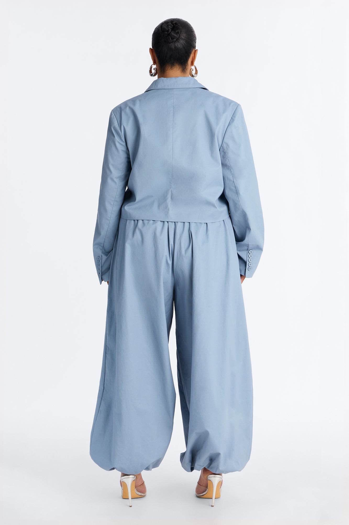 Hailey Blazer Balloon Pant Set - Blue Fashion Nova