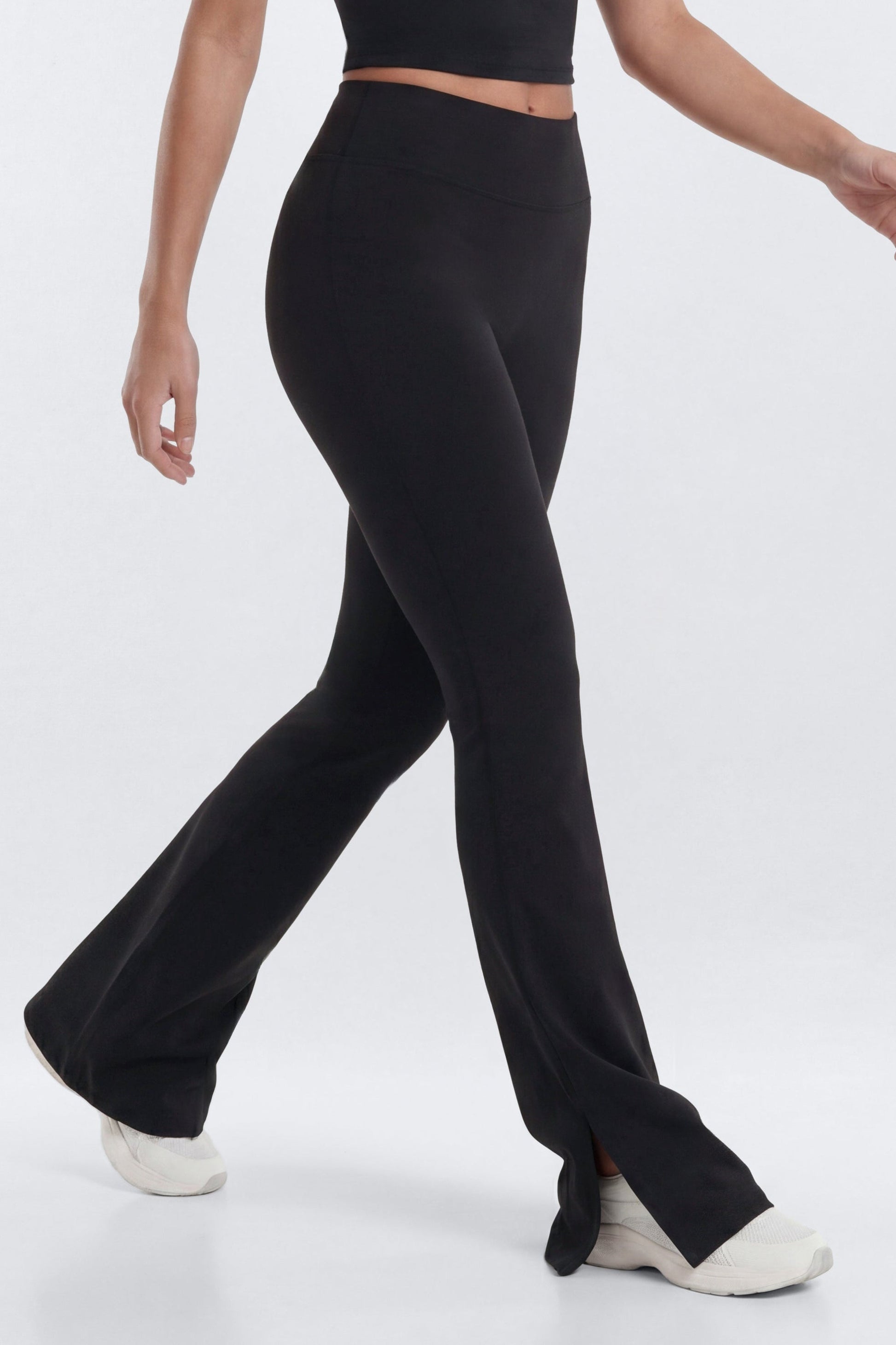 ProStretch™ 32″ Midrise Flare Legging - Black Fashion Nova