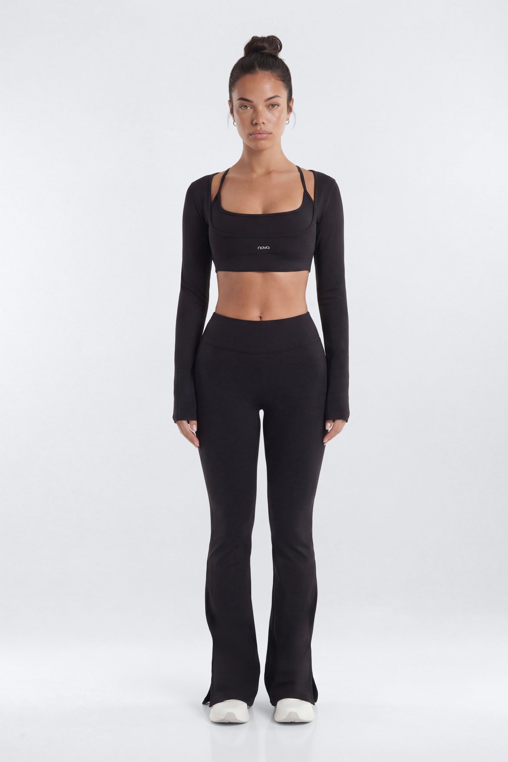 ProStretch™ Long Sleeve Sports Top - Black Fashion Nova