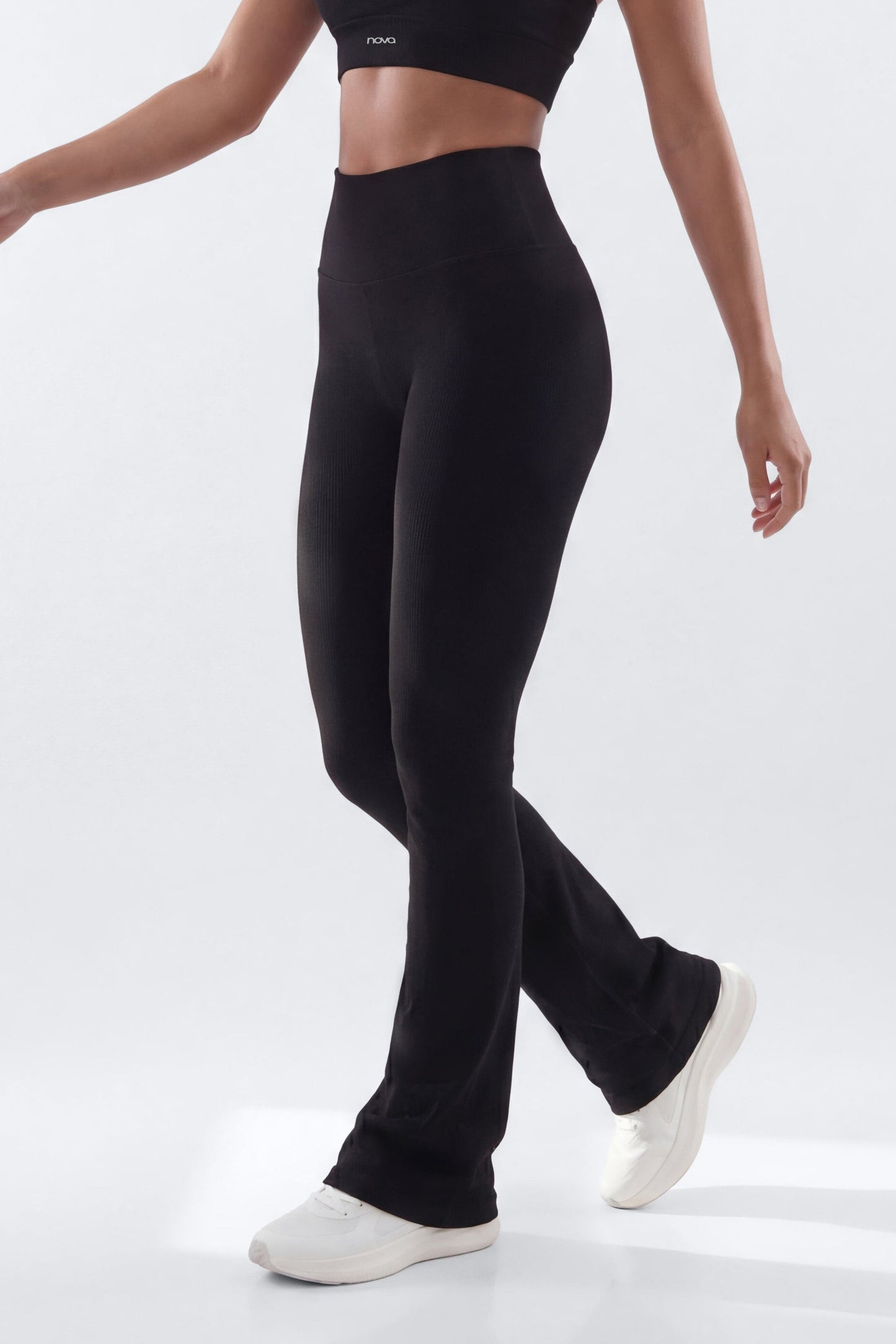 SeamlessLift™ 32″ High Rise Flare Legging - Black Fashion Nova