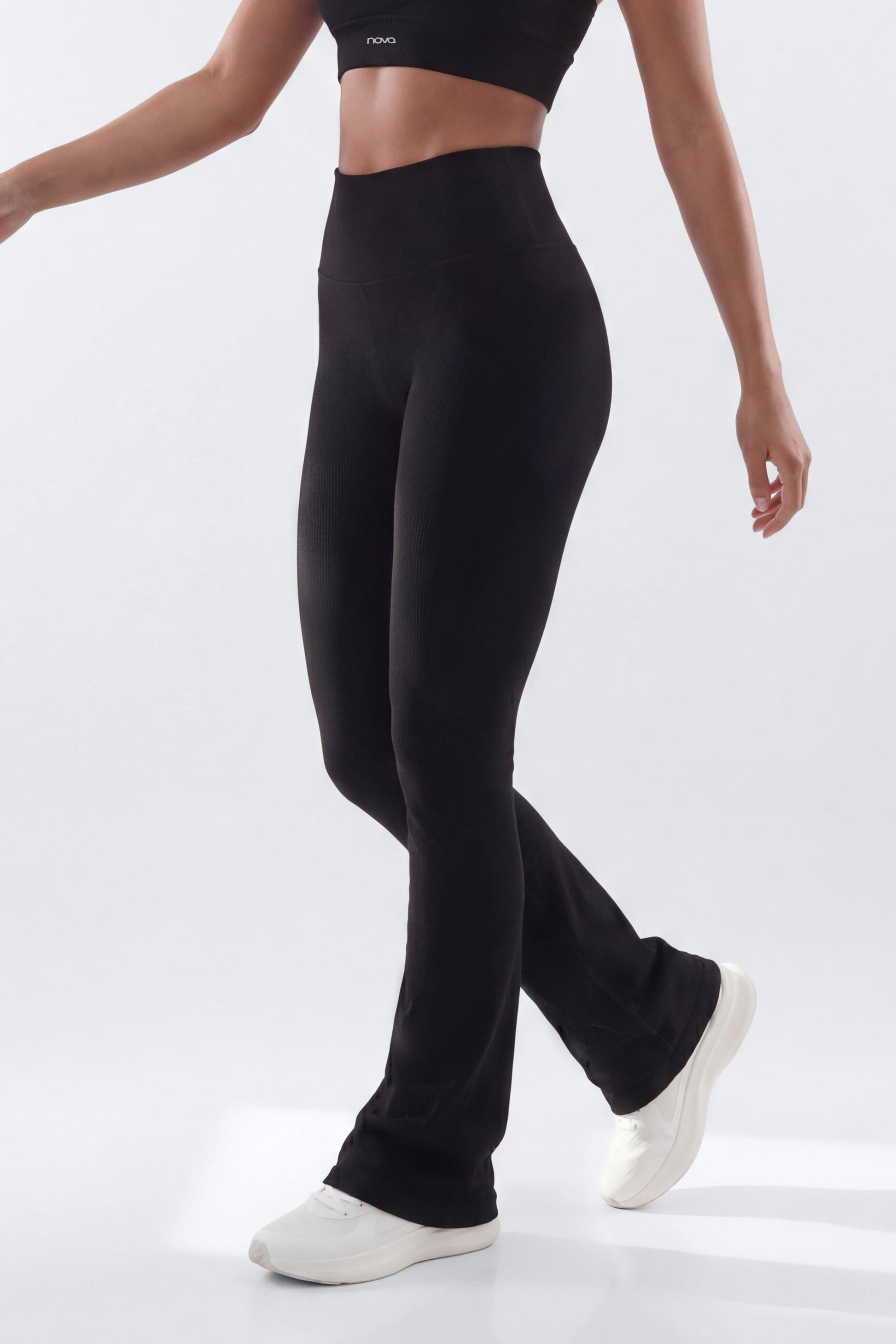 SeamlessLift™ 32″ High Rise Flare Legging - Black Fashion Nova