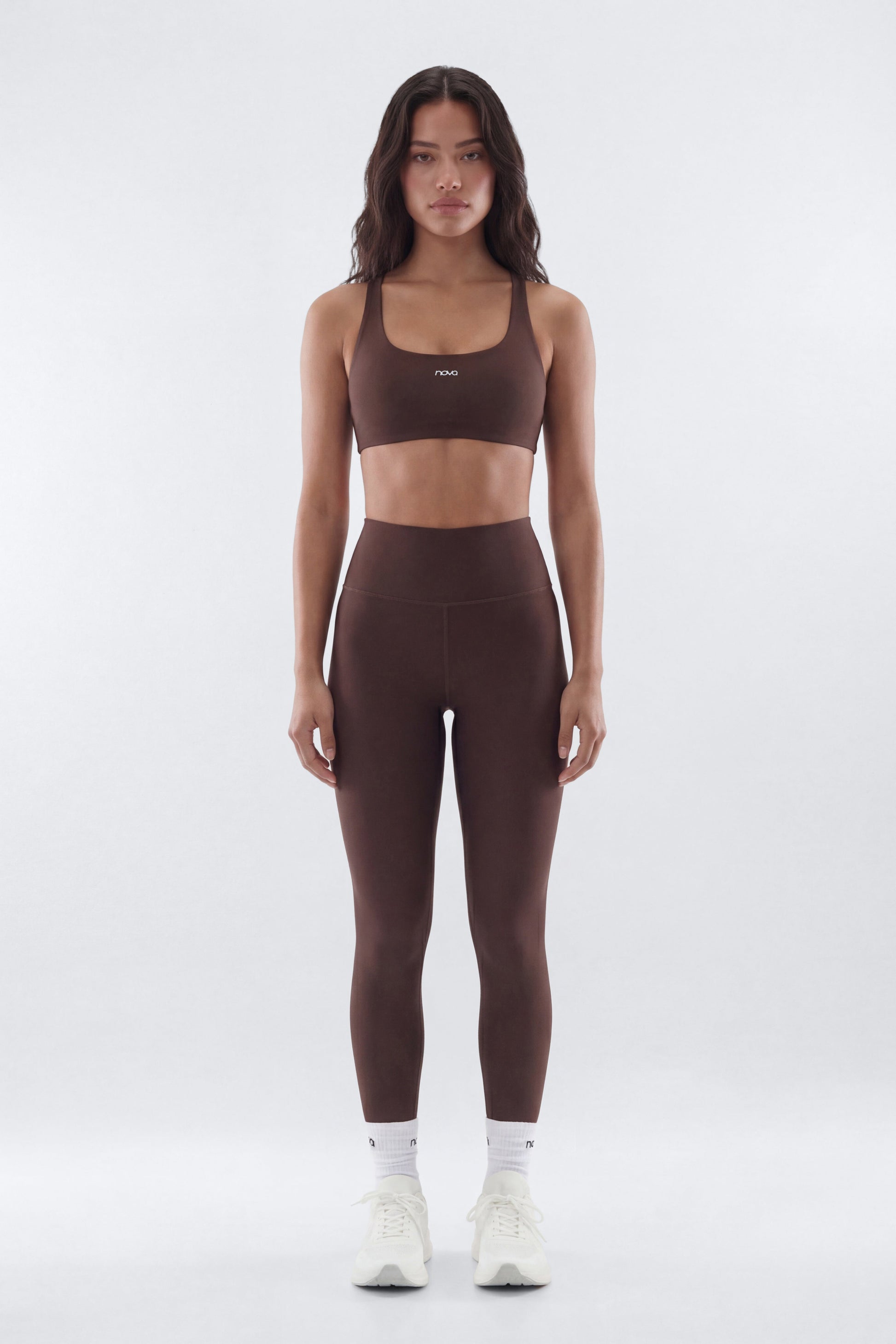 AirSculpt™ 25″ Mid Rise Legging - Brown Fashion Nova