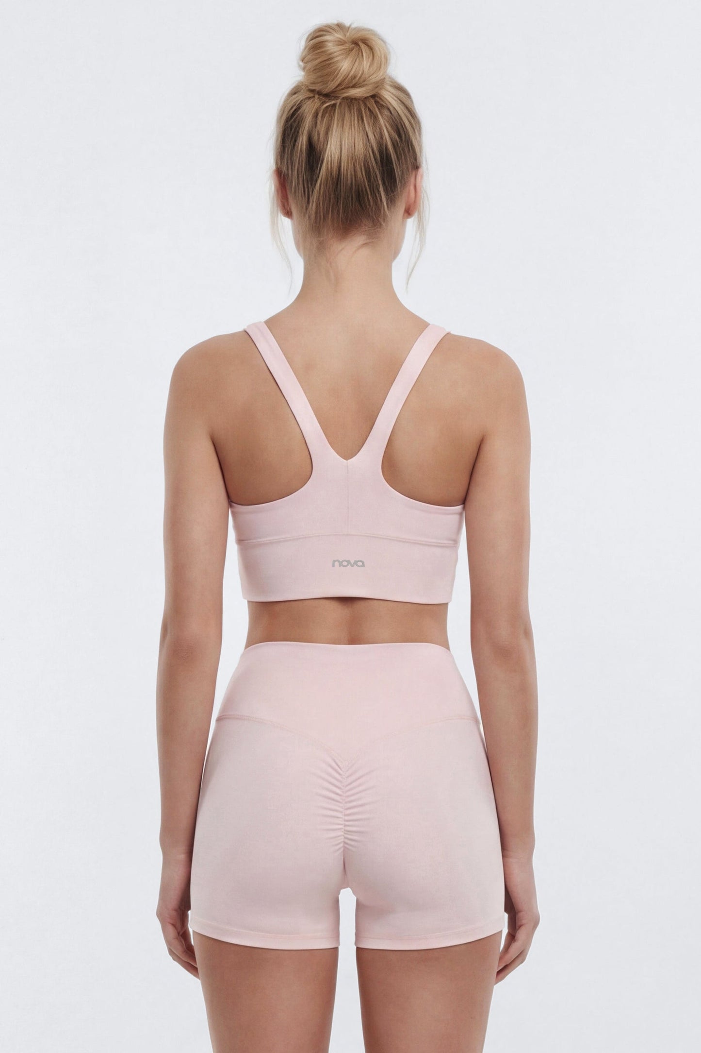CloudForm™ Ruched Sports Bra - Blush Fashion Nova