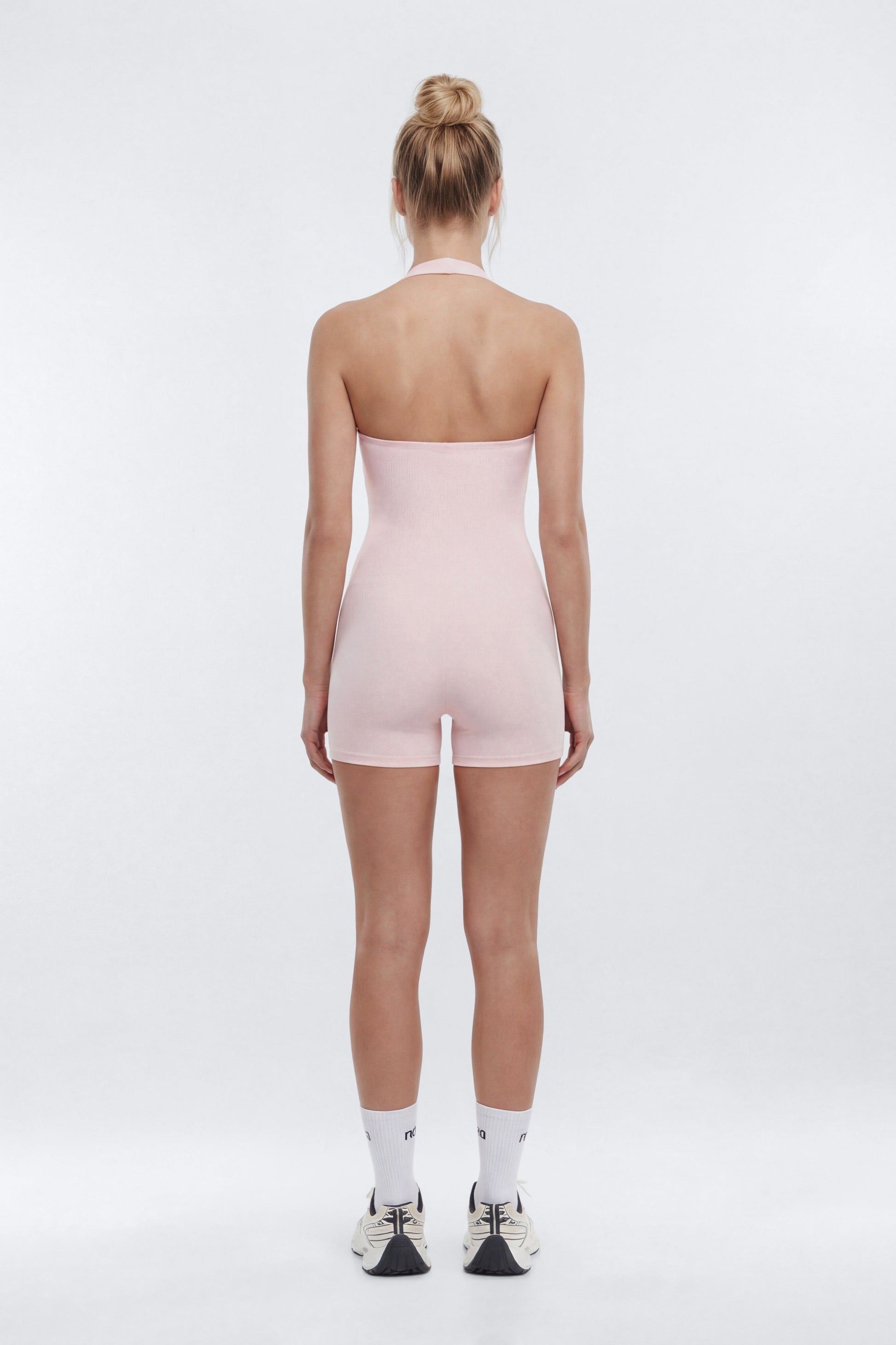 CloudForm™ 3″ Halter Romper - Pink Fashion Nova