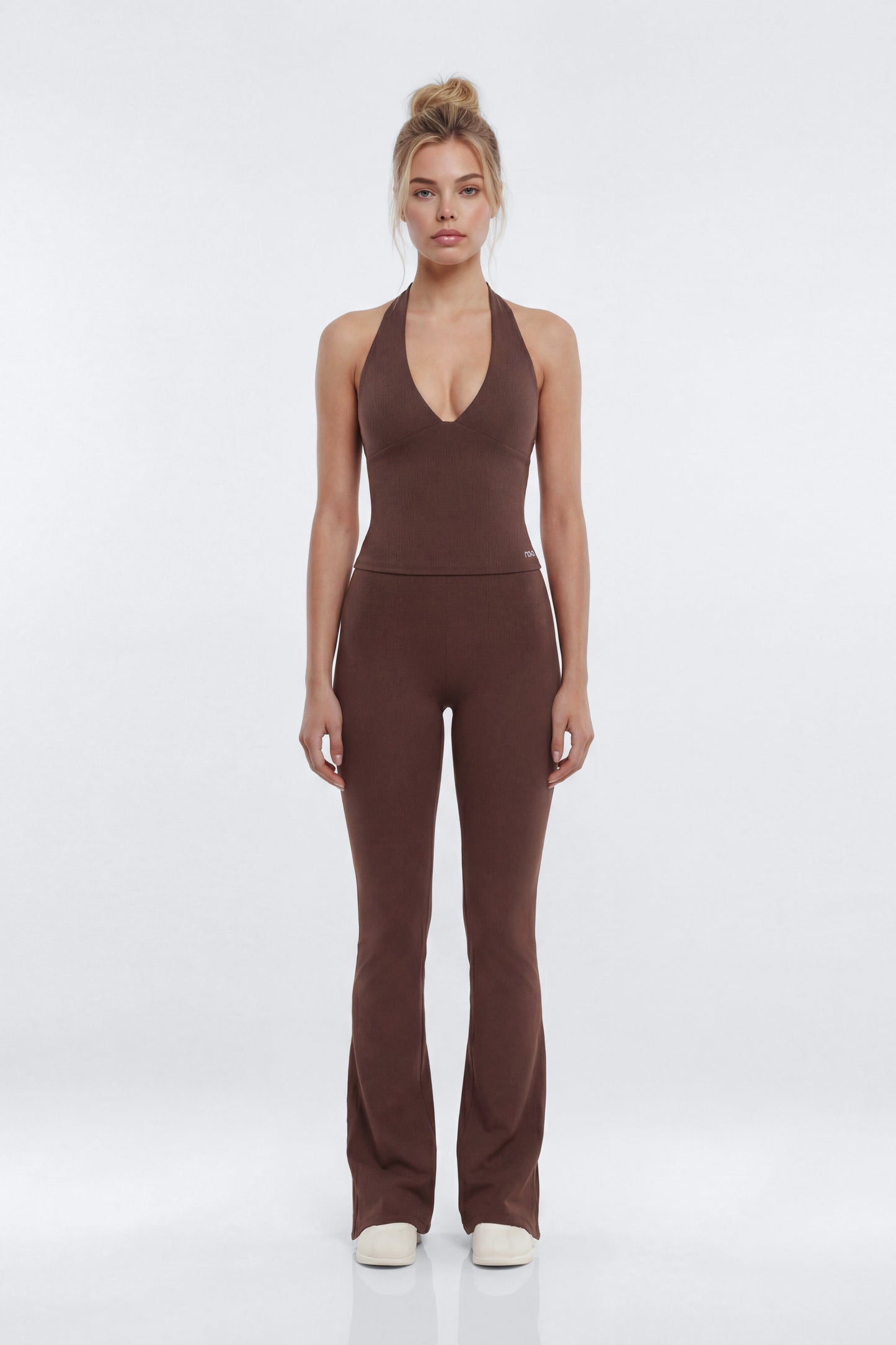 ProStretch™ 32″ Midrise Flare Legging - Brown Fashion Nova