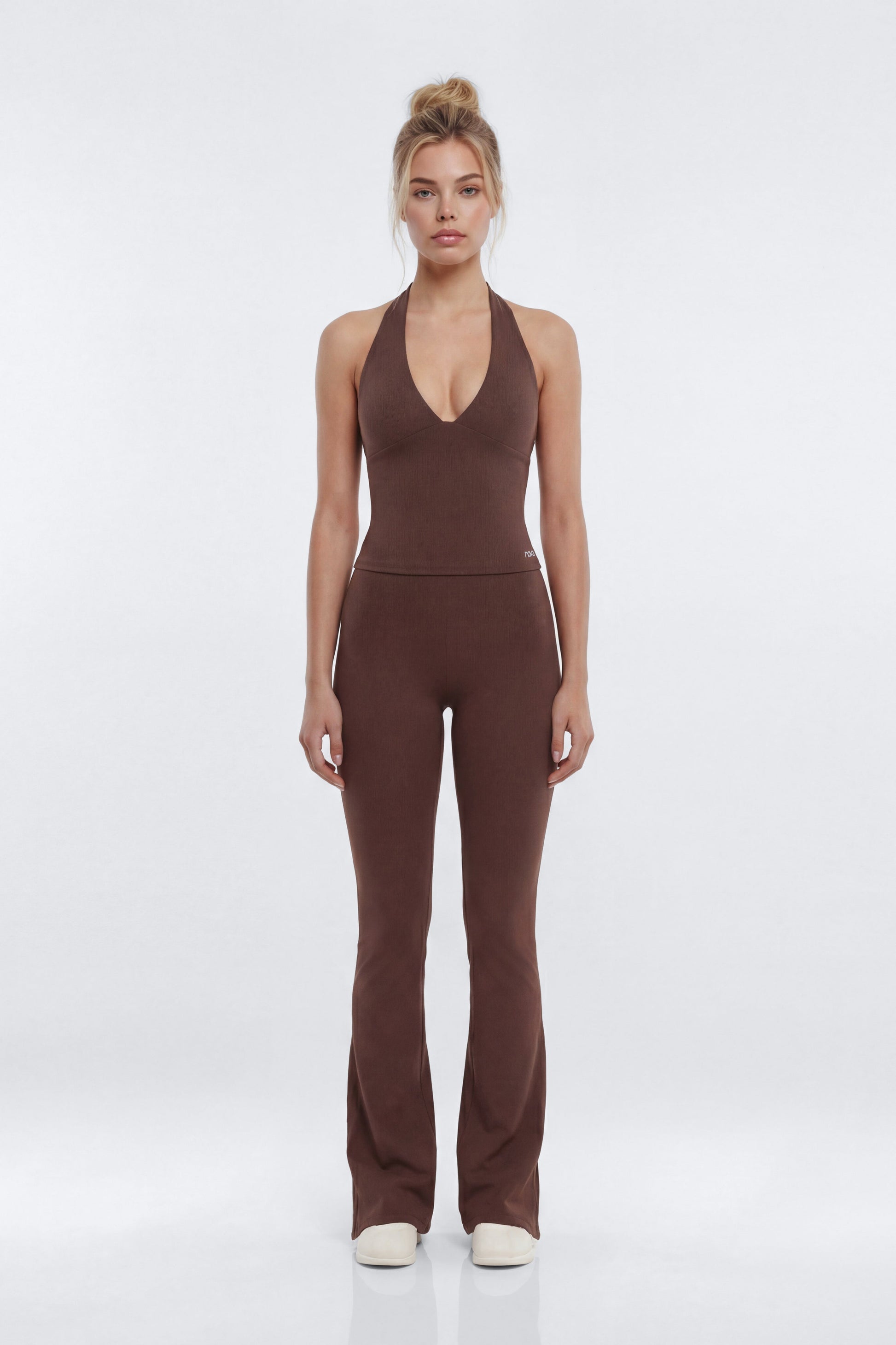 ProStretch™ 32″ Midrise Flare Legging - Brown Fashion Nova