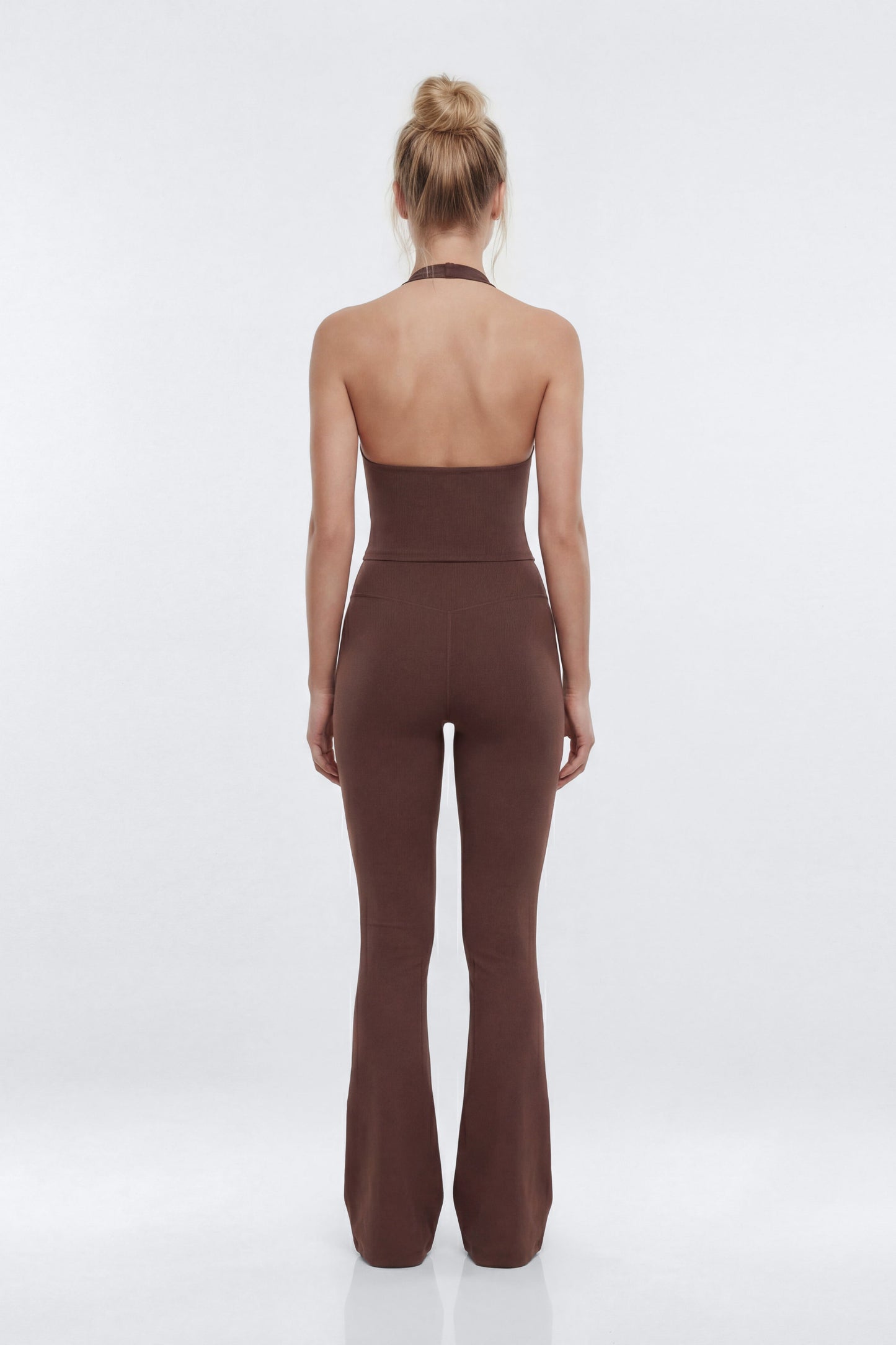 ProStretch™ 32″ Midrise Flare Legging - Brown Fashion Nova