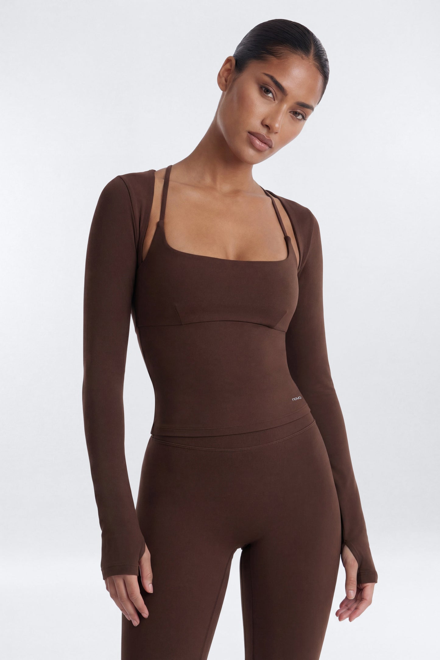 CloudForm™ Long Sleeve Shrug - Brown Fashion Nova