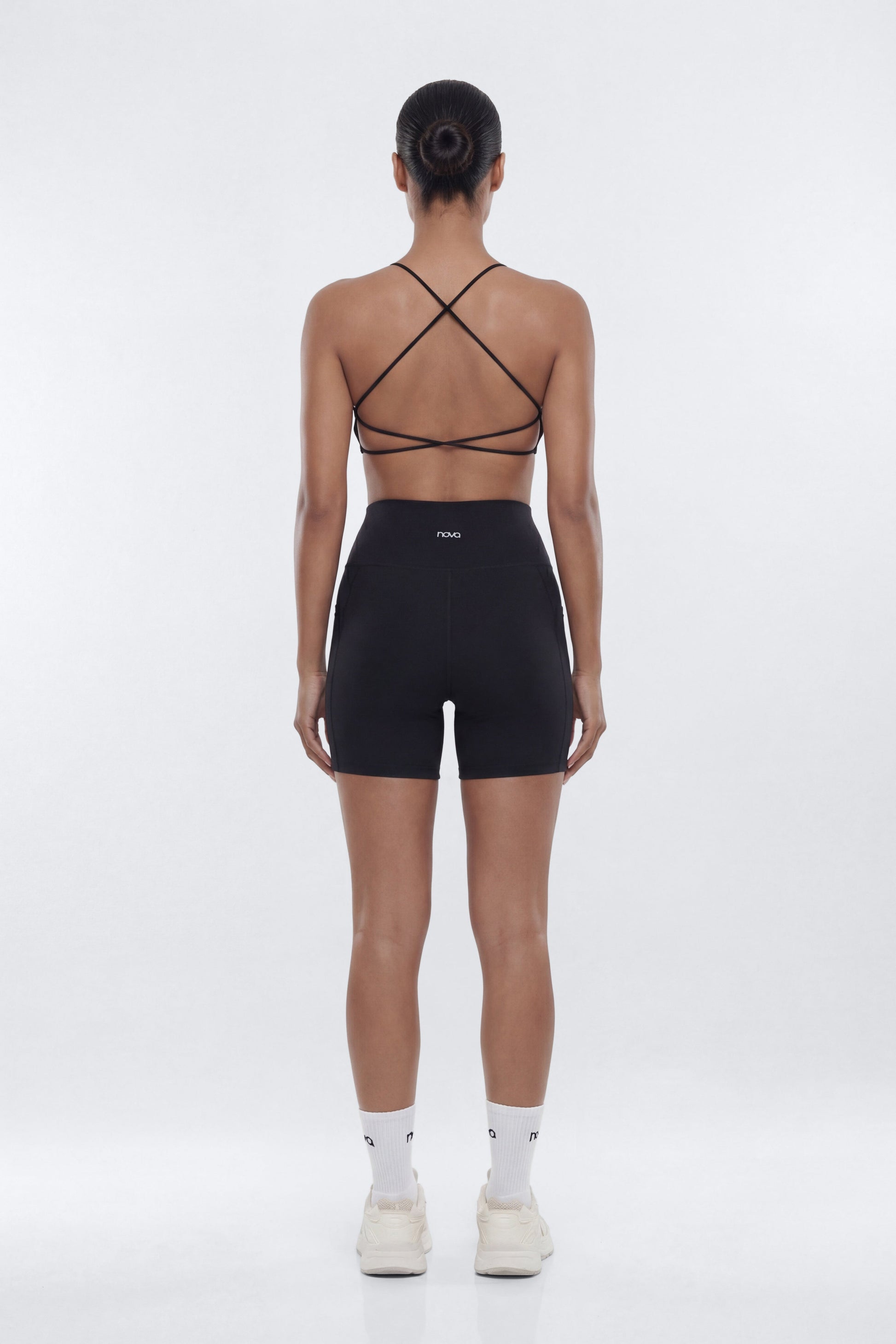 CloudForm™ High Waist 5″ Side Pocket Biker Short - Black Fashion Nova