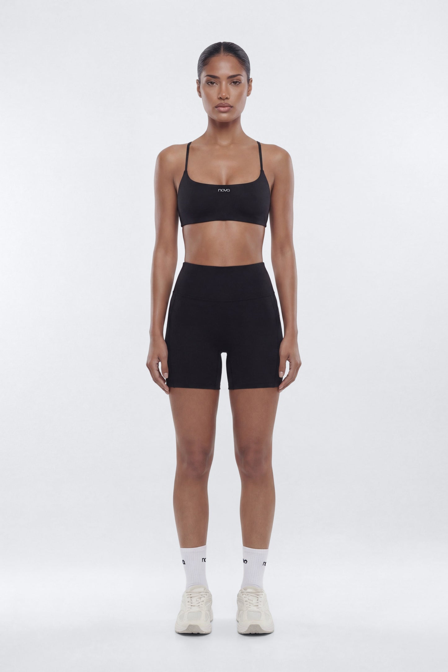 CloudForm™ High Waist 5″ Side Pocket Biker Short - Black Fashion Nova