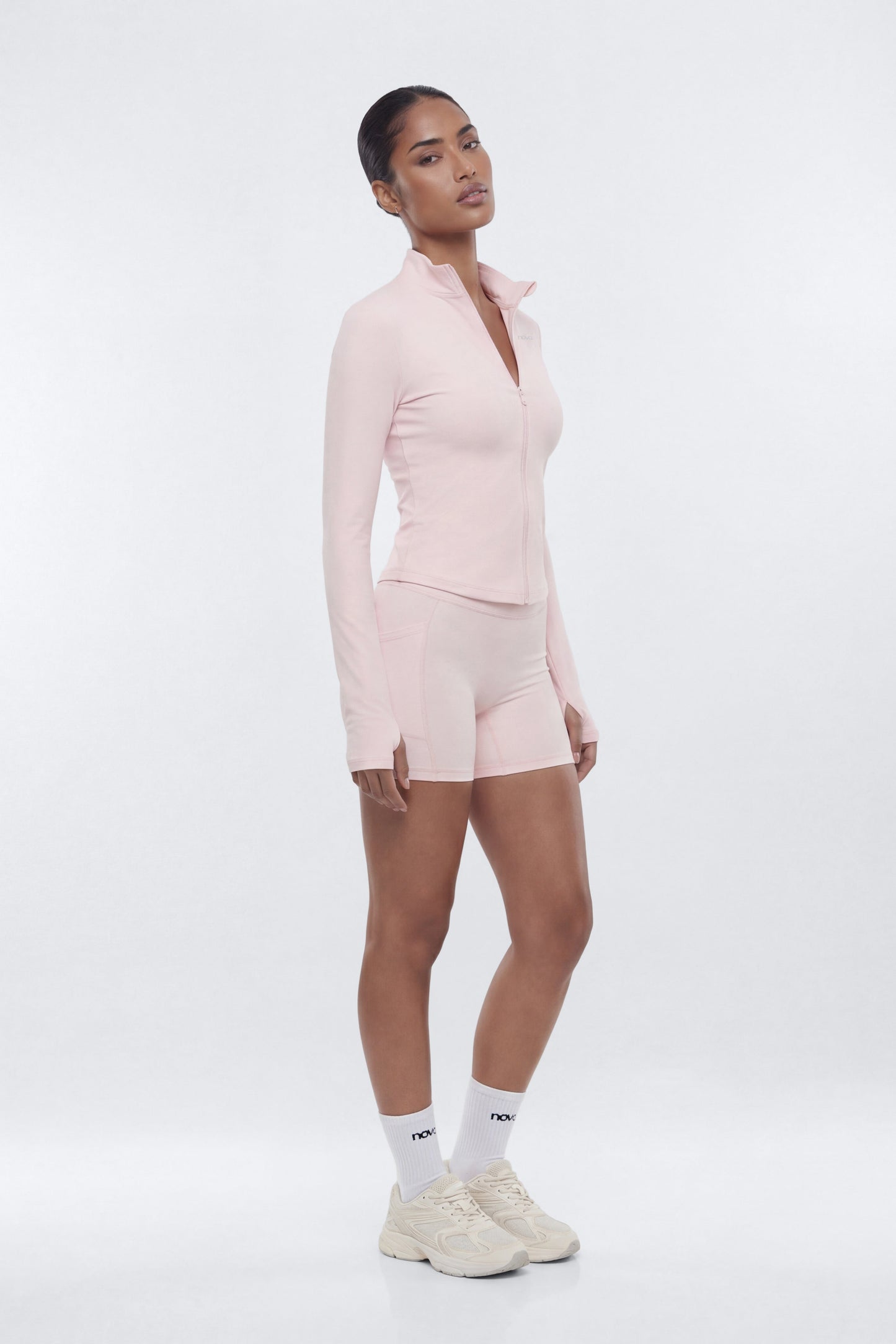 CloudForm™ Long Sleeve Full Zip Jacket - Pink Fashion Nova