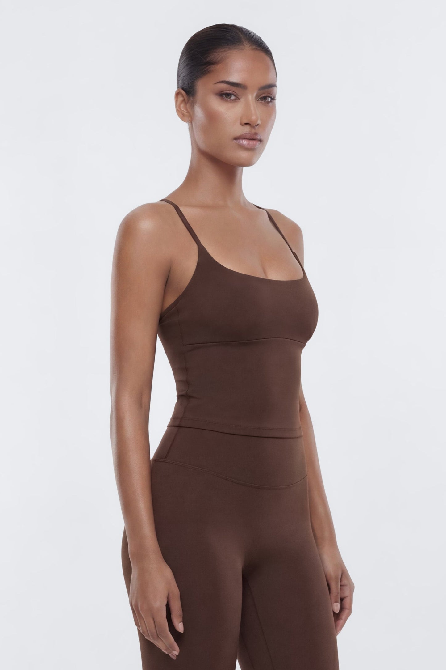 CloudForm™ Y Back Sports Top - Brown Fashion Nova