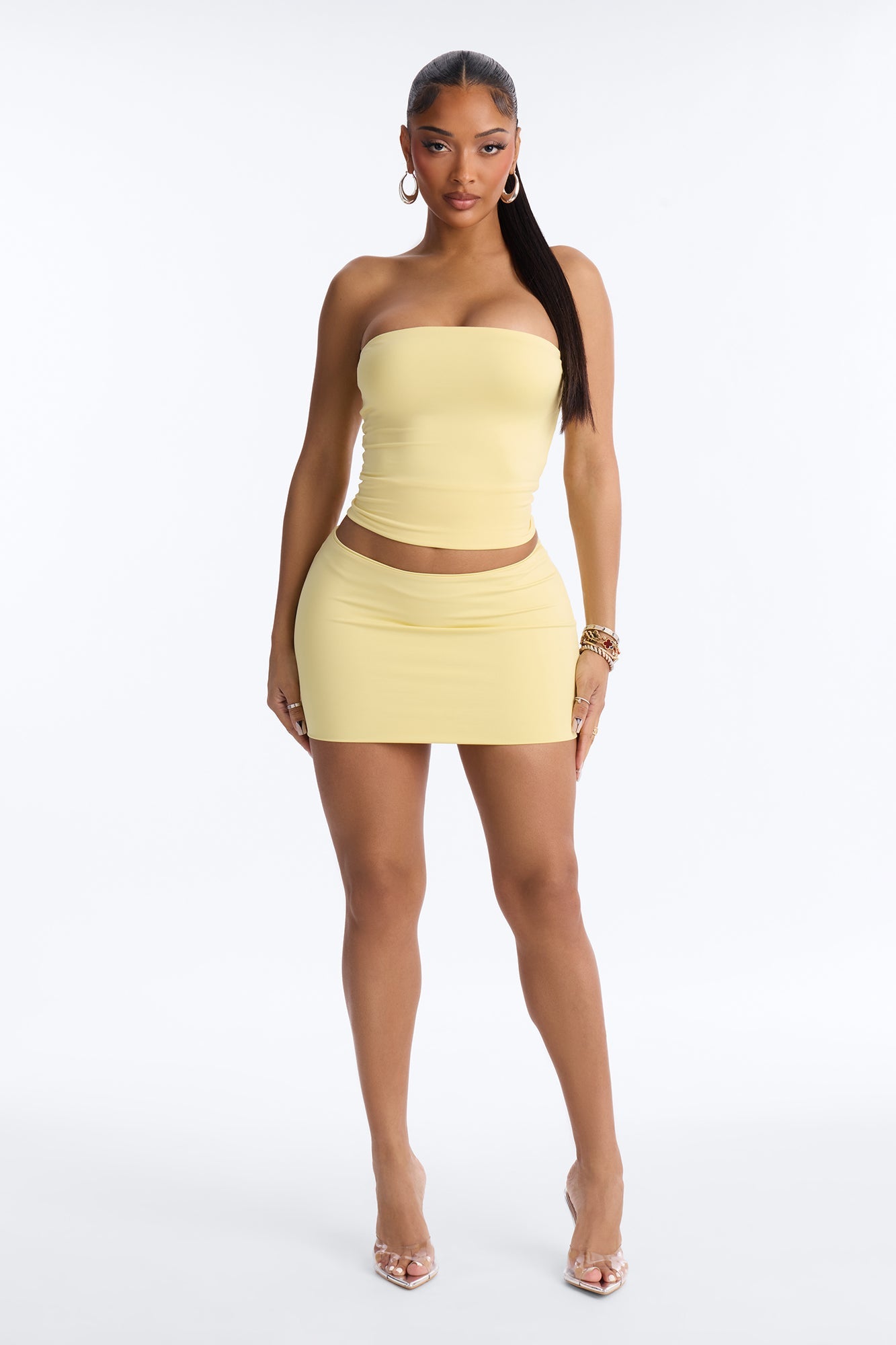 Contour Double Lined Tube Top - Yellow