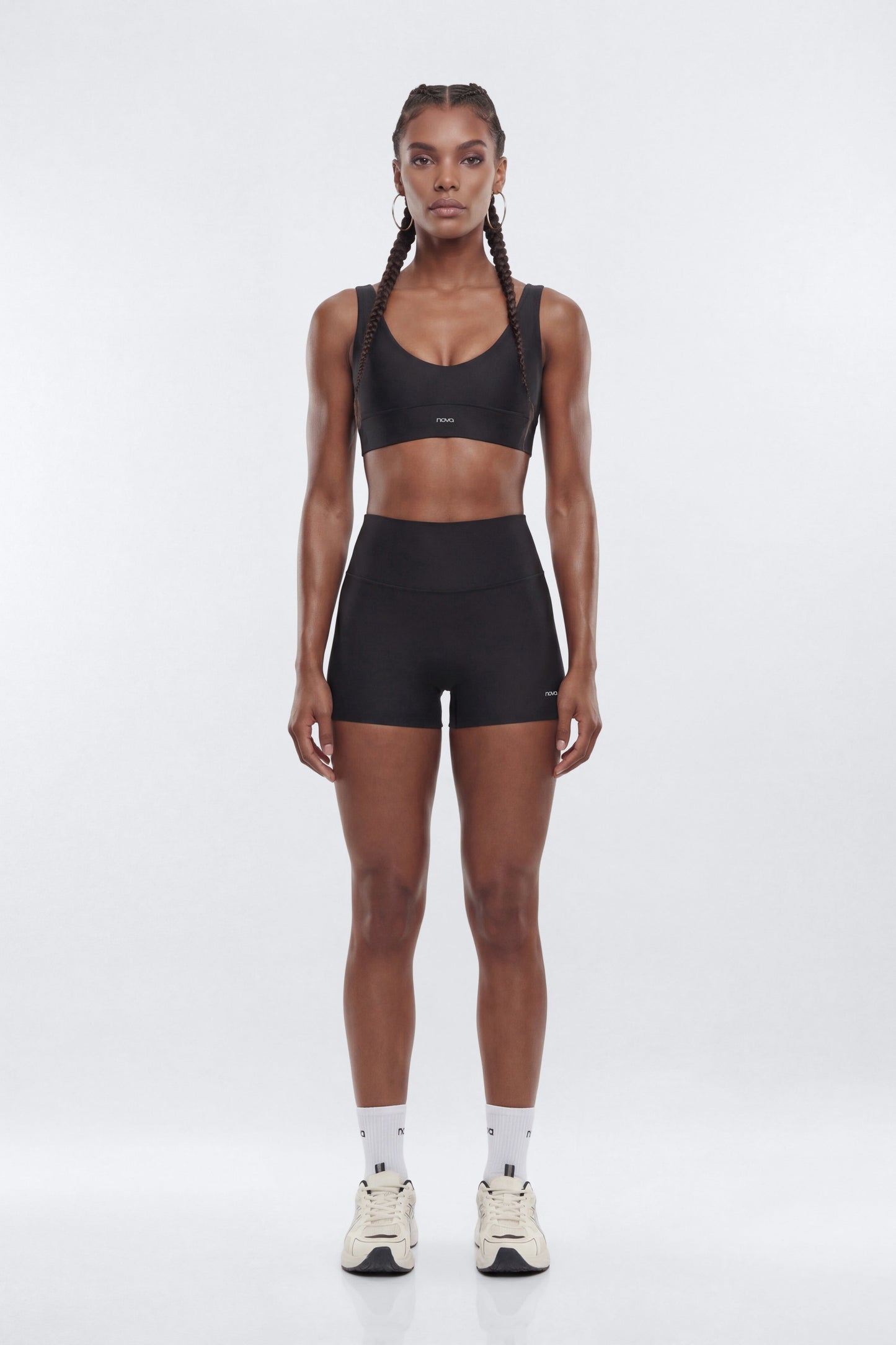AirSculpt™ 3″ Mid Rise Biker Short - Black Fashion Nova