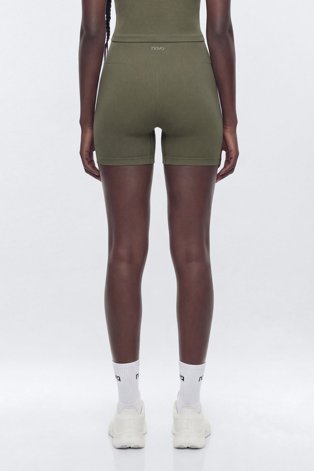 SeamlessLift™ 5″ High Rise Biker Short - Moss Fashion Nova