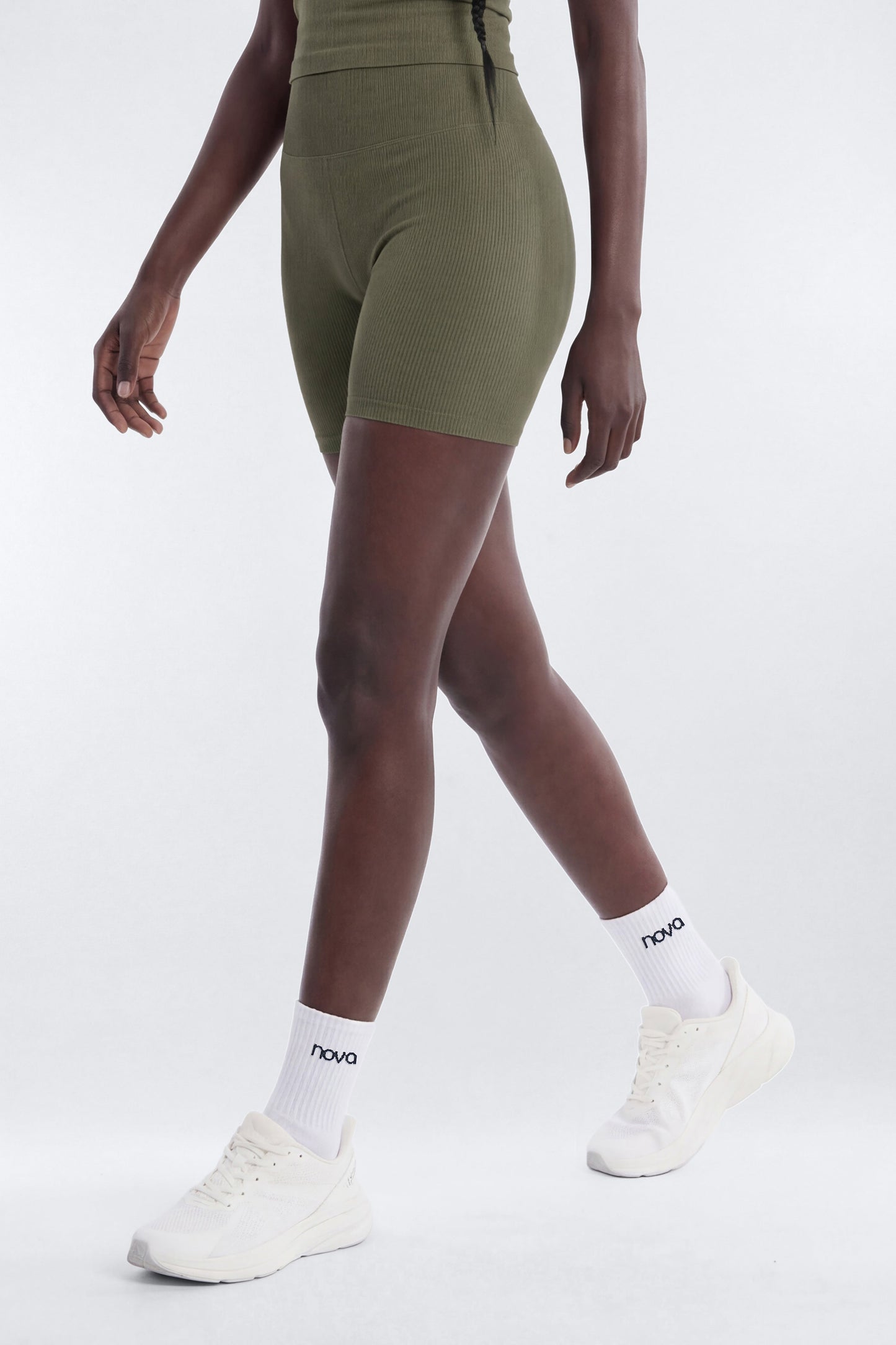 SeamlessLift™ 5″ High Rise Biker Short - Moss Fashion Nova