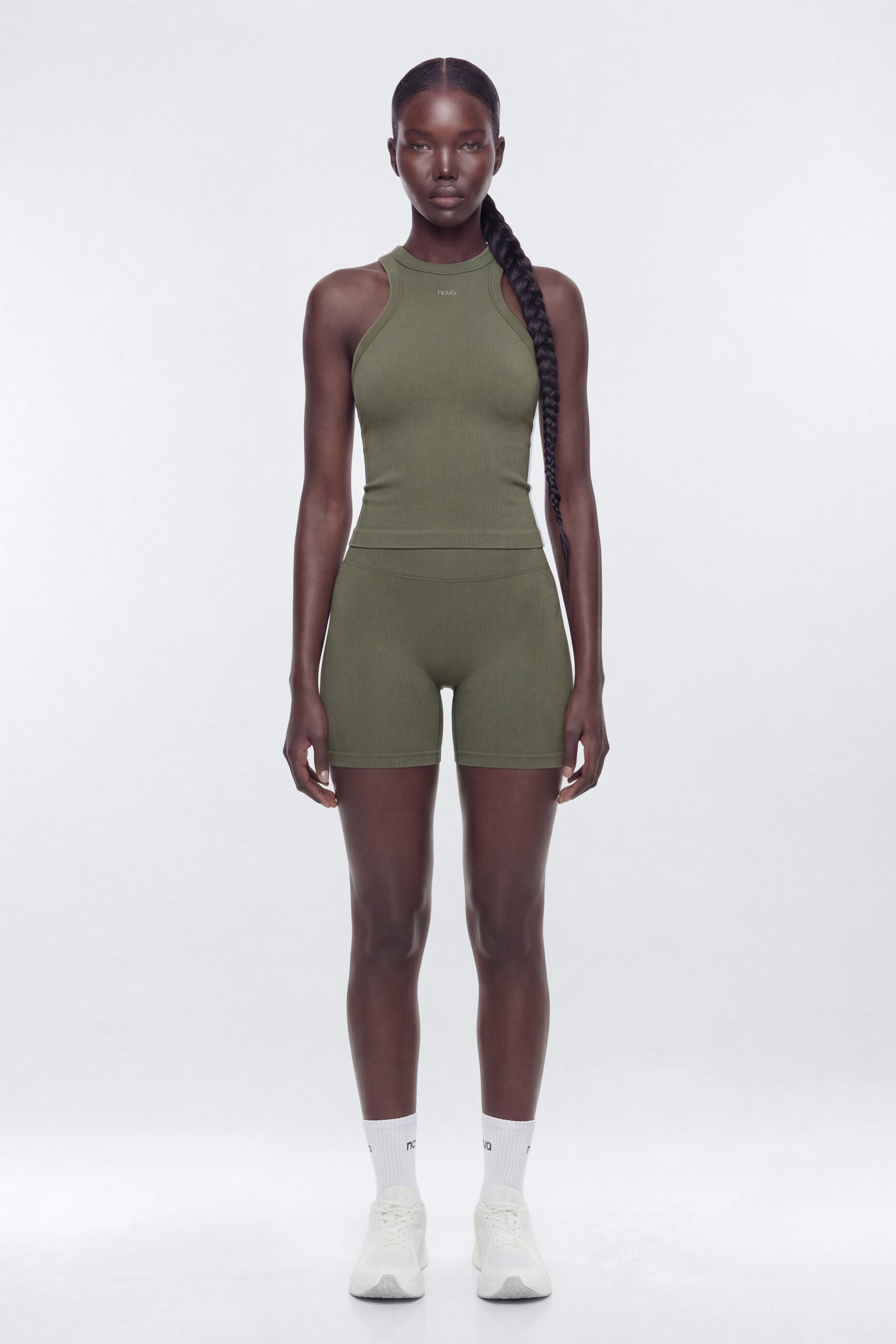 SeamlessLift™ 5″ High Rise Biker Short - Moss Fashion Nova