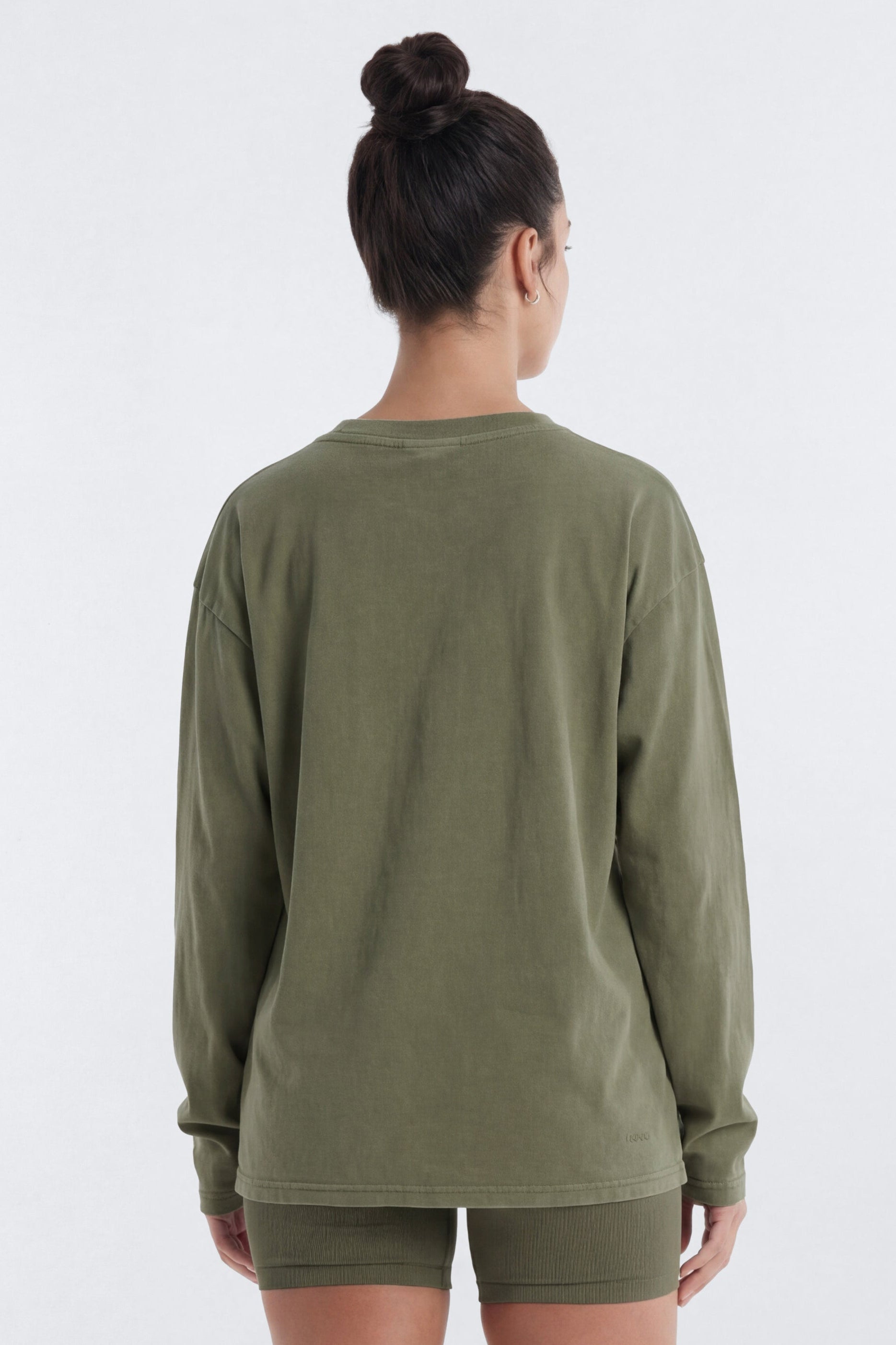 Cotton Jersey Oversized Long Sleeve Top - Moss Fashion Nova