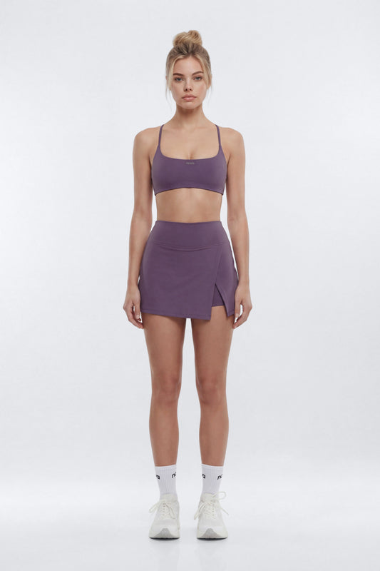 CloudForm™ Front Wrap Sports Mini Skort - Iris Fashion Nova