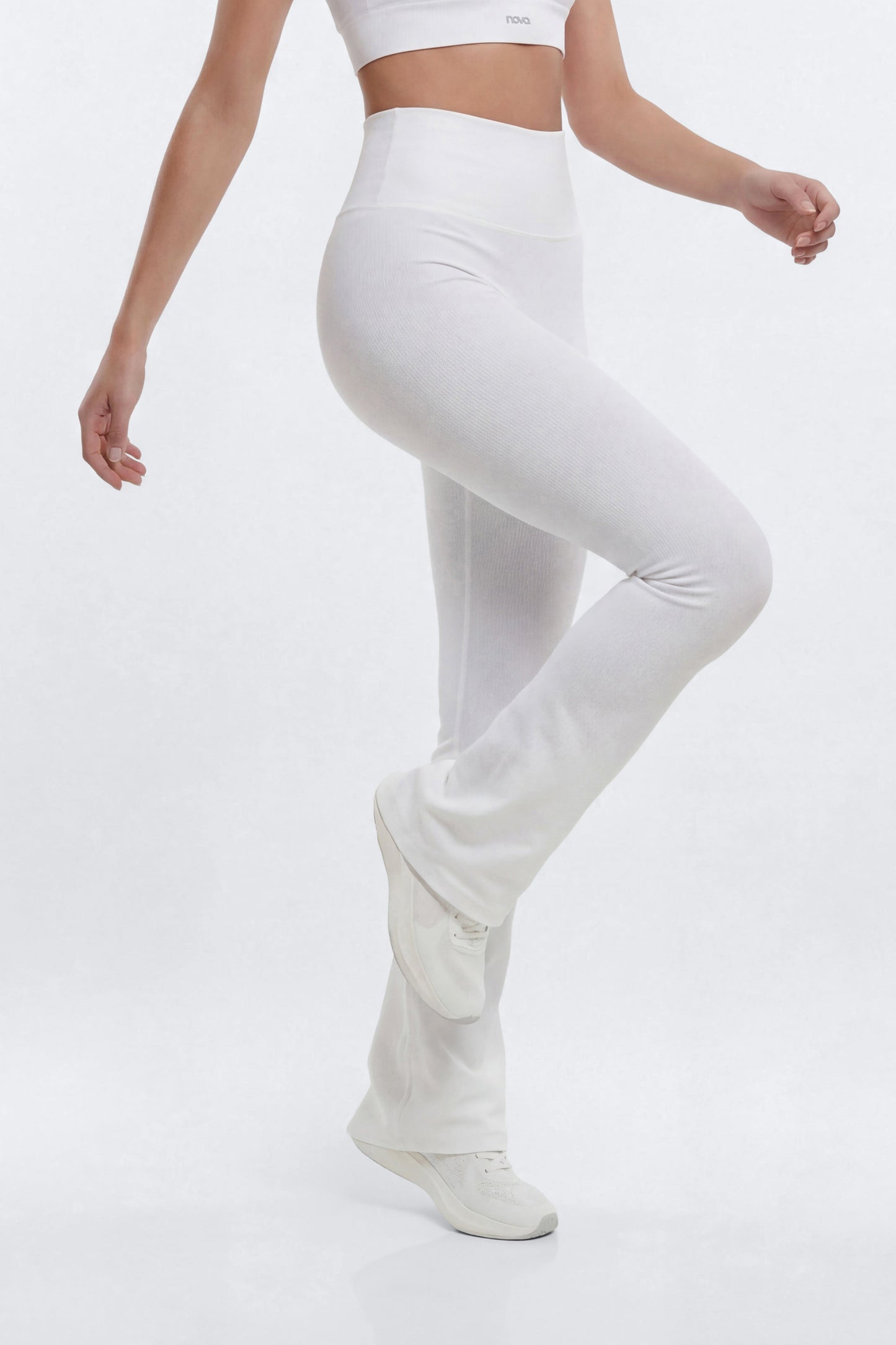 SeamlessLift™ 32″ High Rise Flare Legging - Bright White Fashion Nova