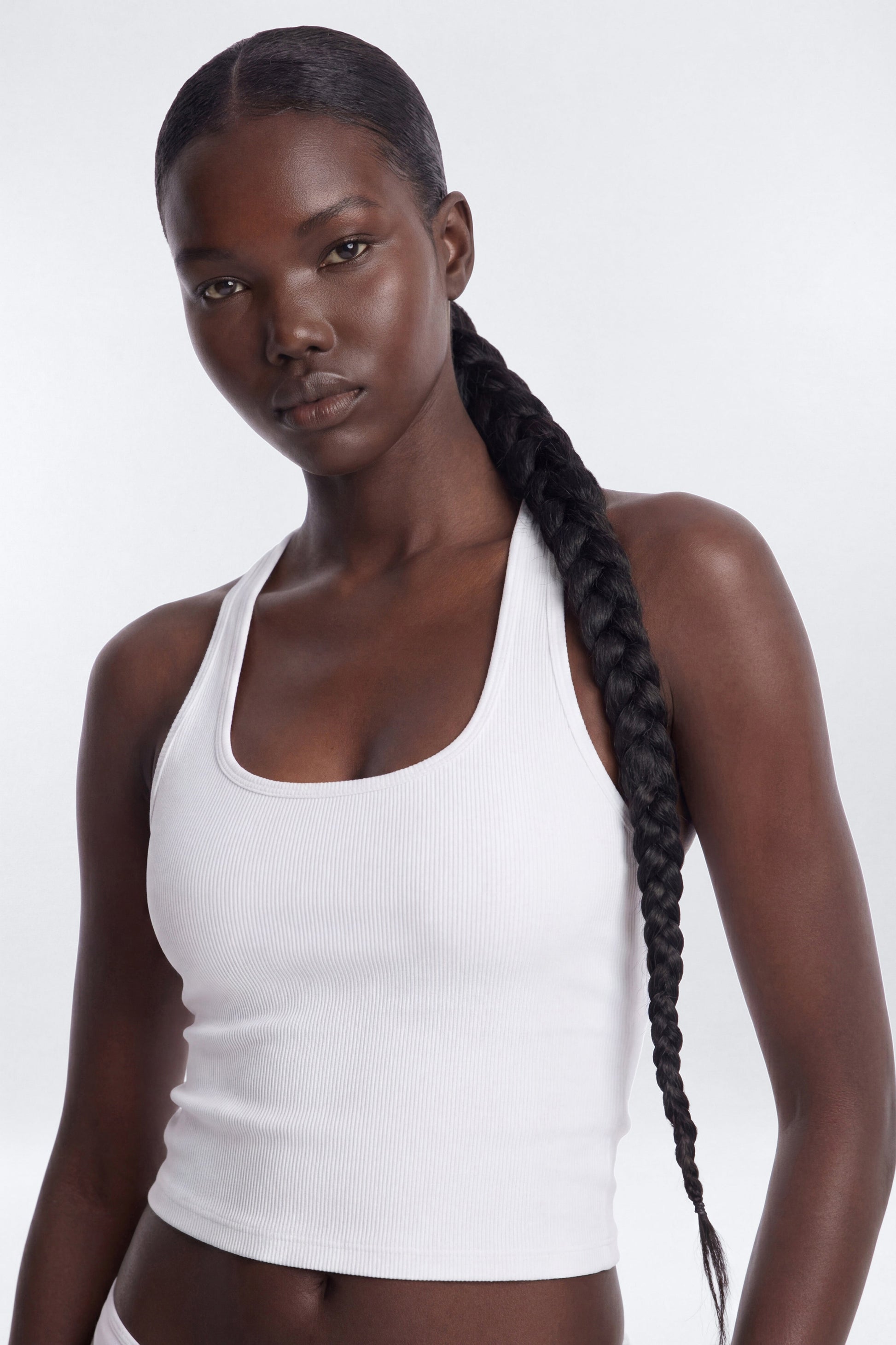 SeamlessLift™ Scoop Neck Racerback Active Tank - Bright White Fashion Nova