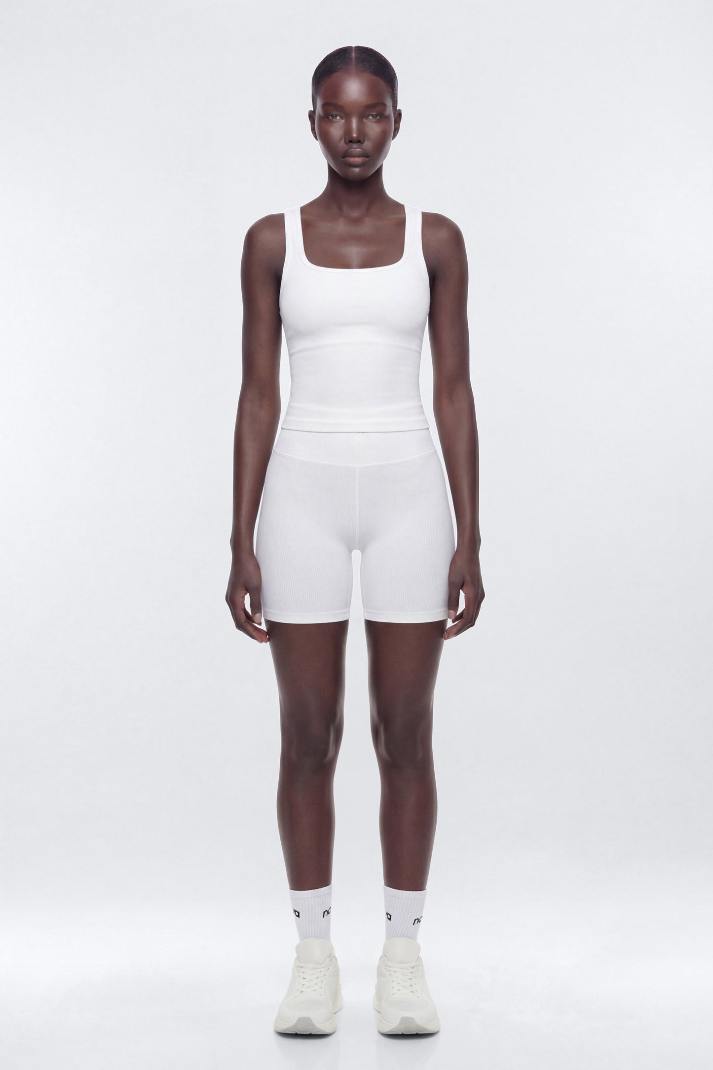 SeamlessLift™ 5″ High Rise Biker Short - Bright White Fashion Nova