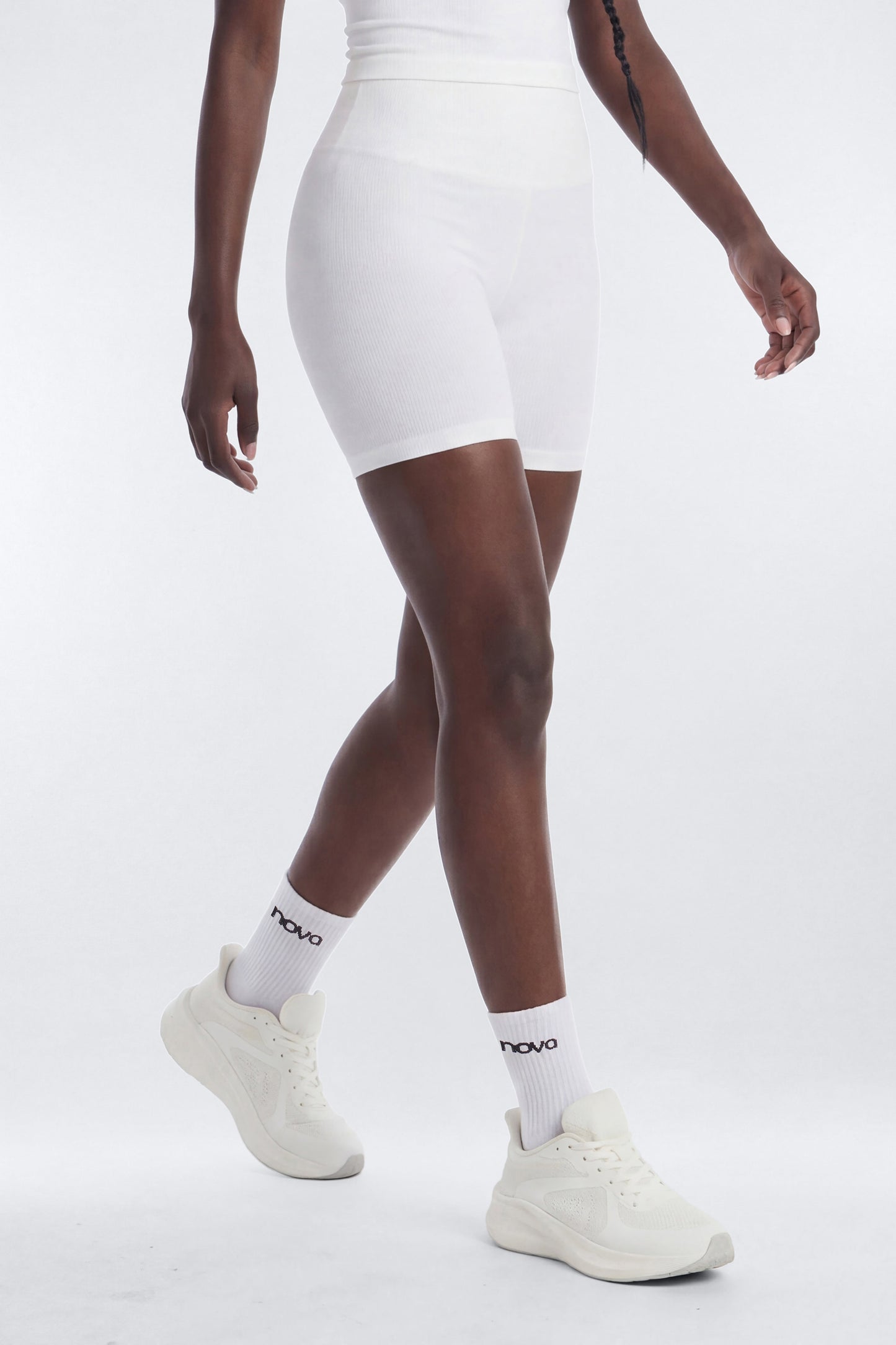 SeamlessLift™ 5″ High Rise Biker Short - Bright White Fashion Nova