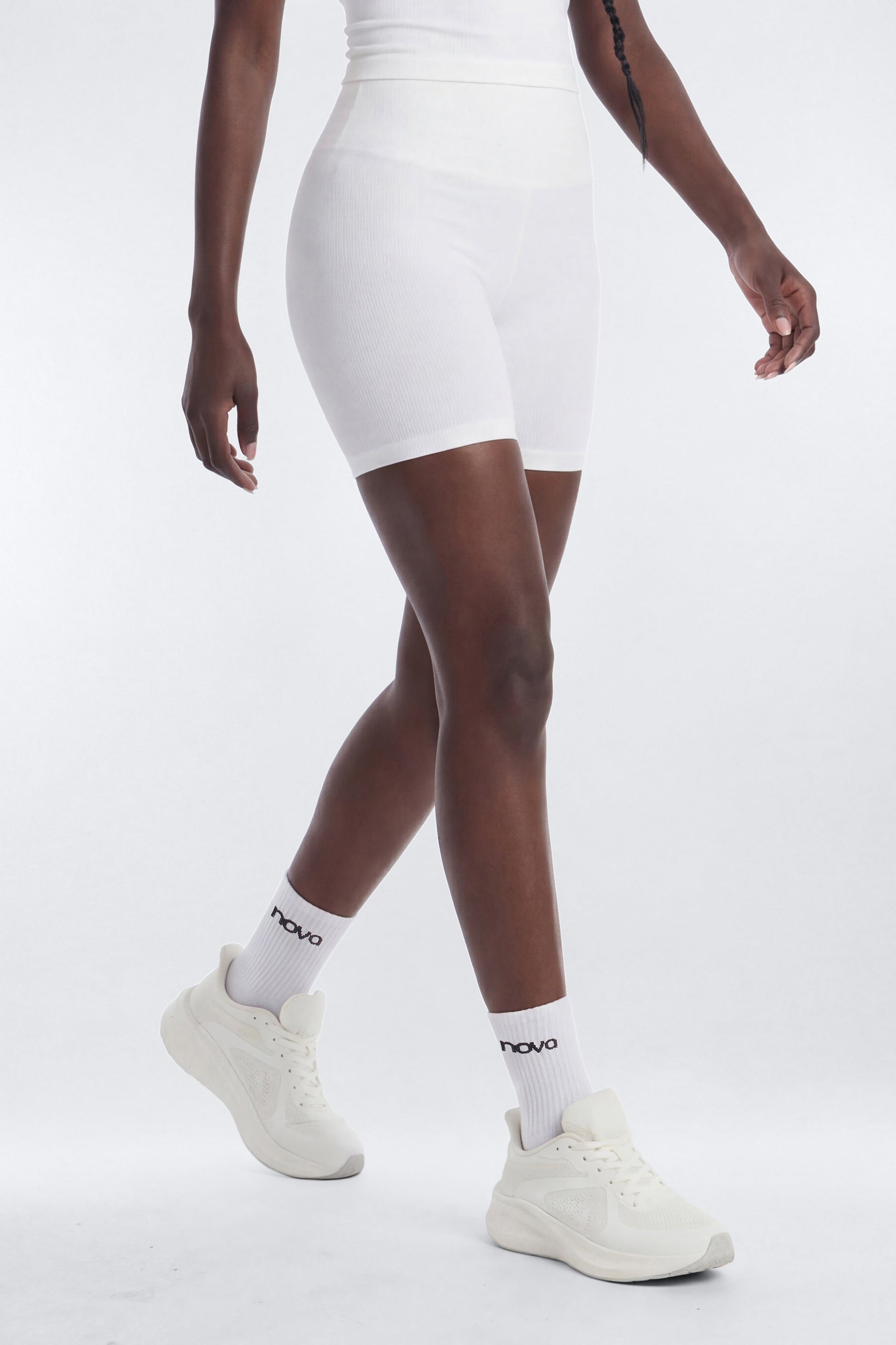 SeamlessLift™ 5″ High Rise Biker Short - Bright White Fashion Nova