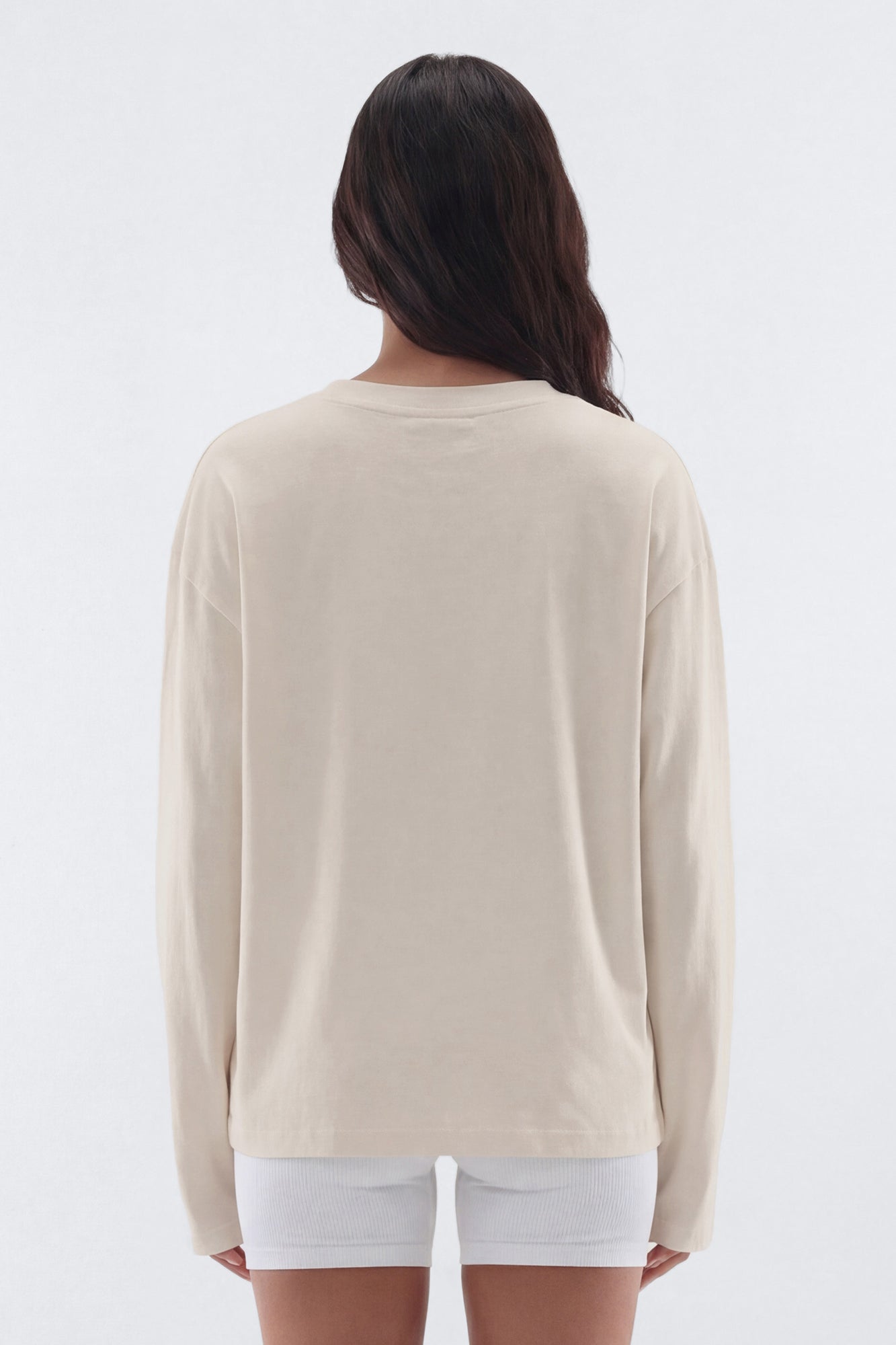 Cotton Jersey Oversized Long Sleeve Top - Bright White Fashion Nova
