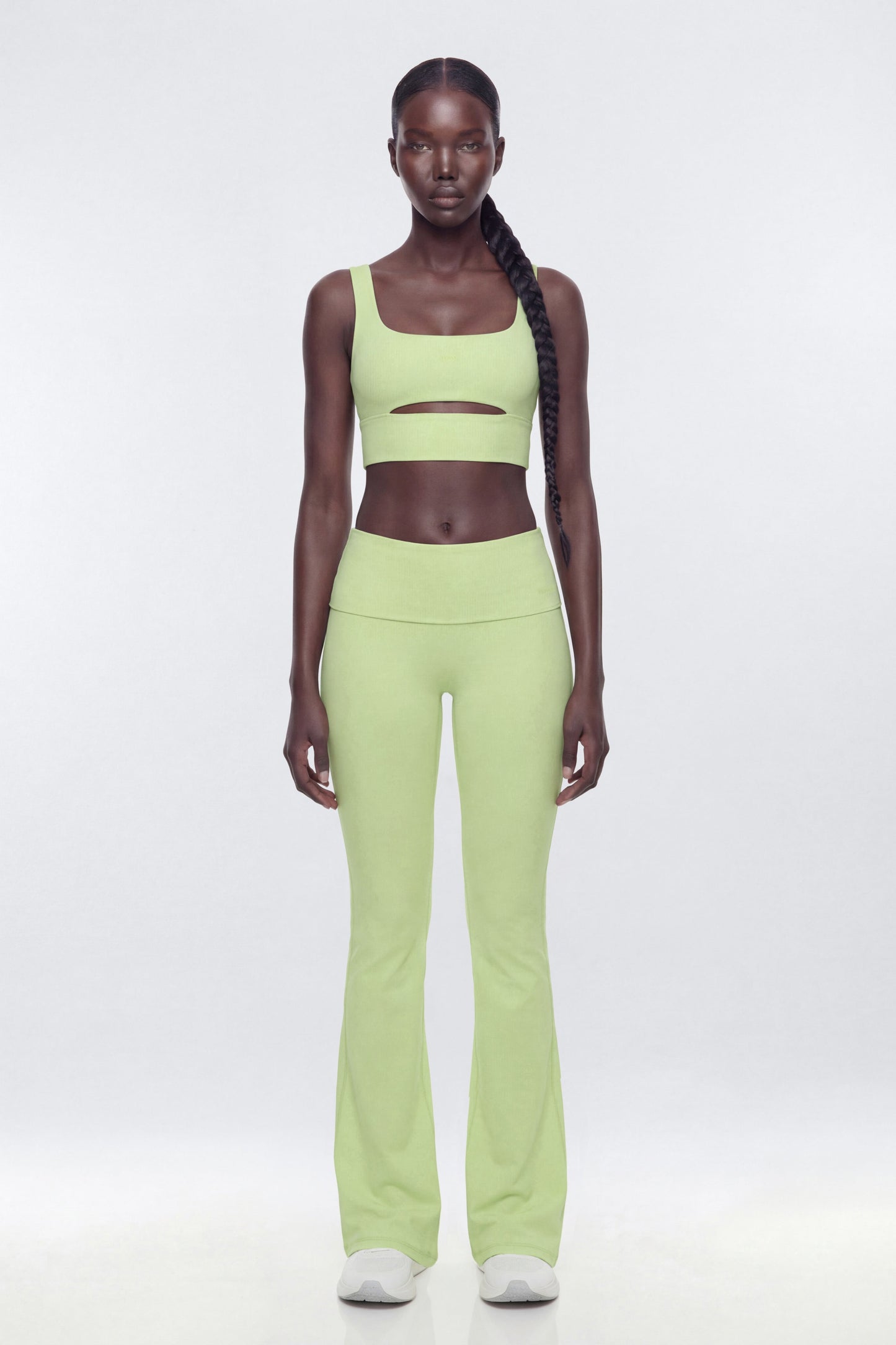 ButterSoft™ 33″ Low Rise Foldover Flare Legging - Pistachio Fashion Nova