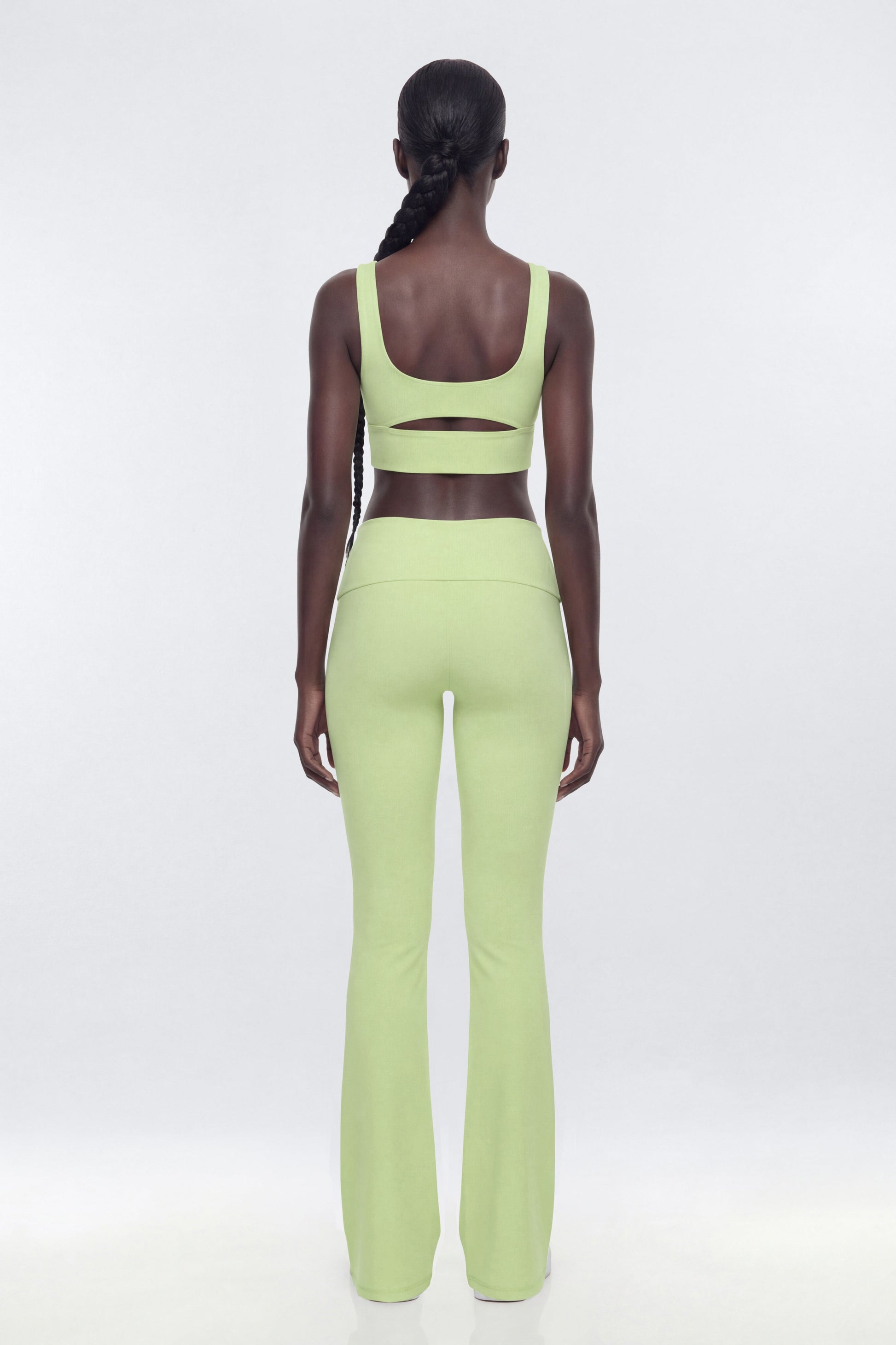 ButterSoft™ 33″ Low Rise Foldover Flare Legging - Pistachio Fashion Nova