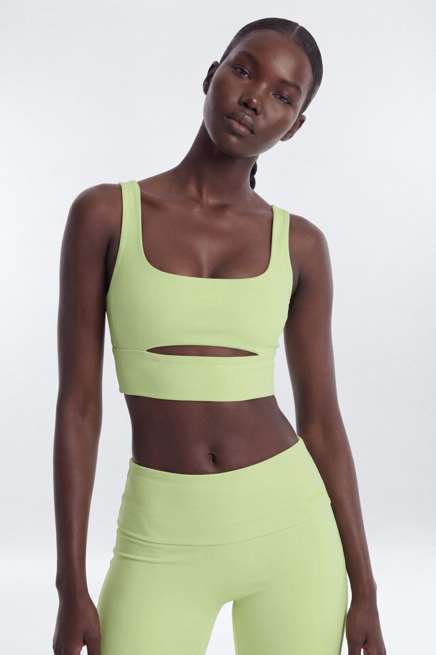 ButterSoft™ Cut Out Long Line Sports Bra - Pistachio