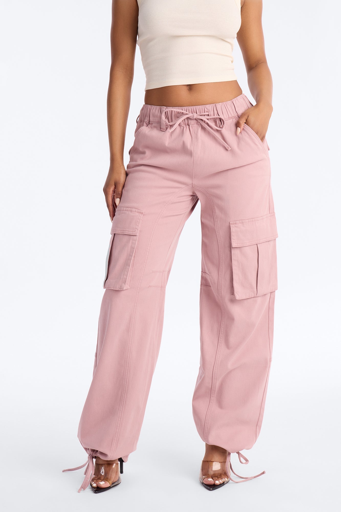 Portland Washed Cargo Pant - Blush Fashion Nova