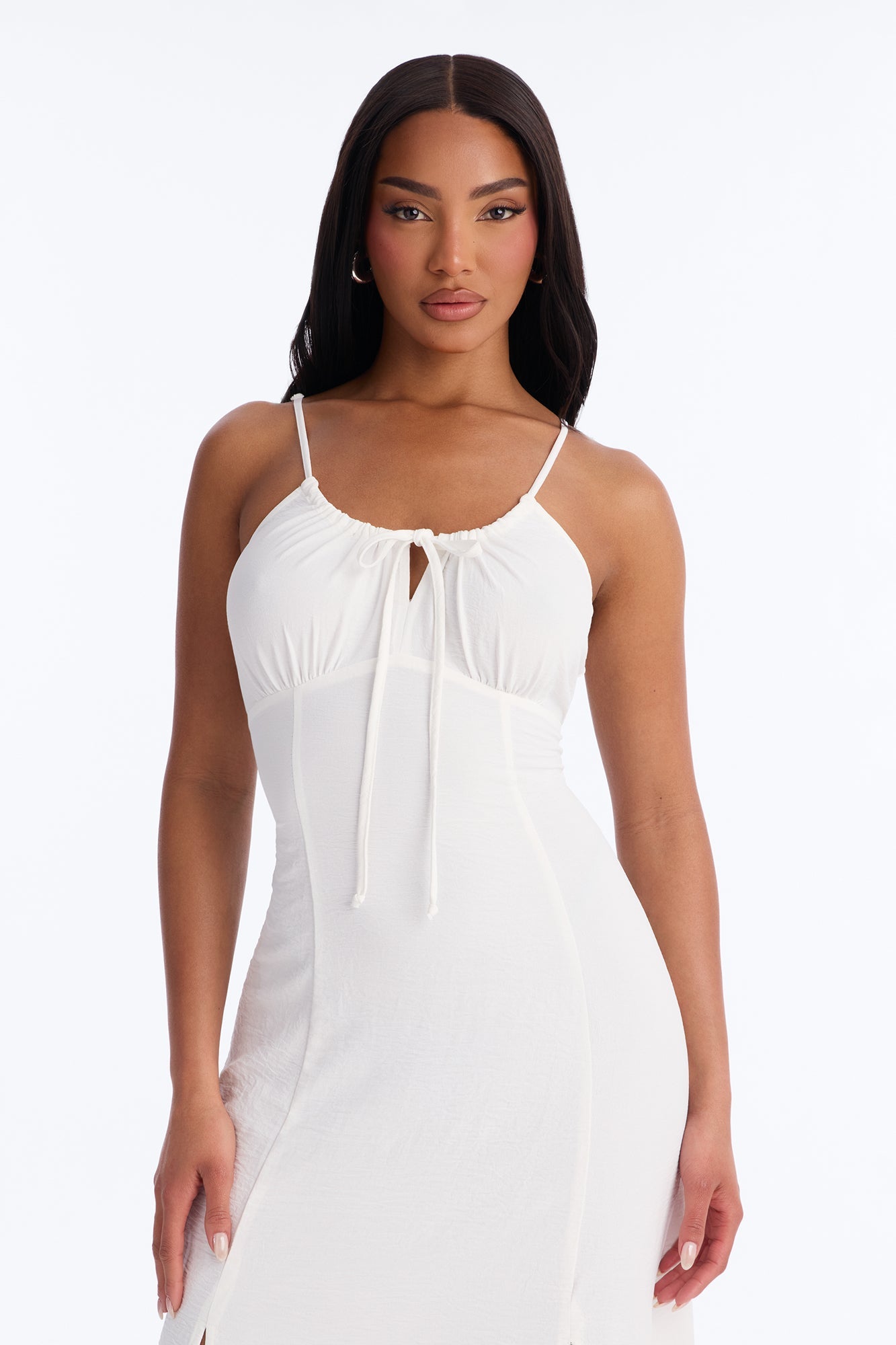 Sadie Sleeveless Airflow Maxi Dress - Cream