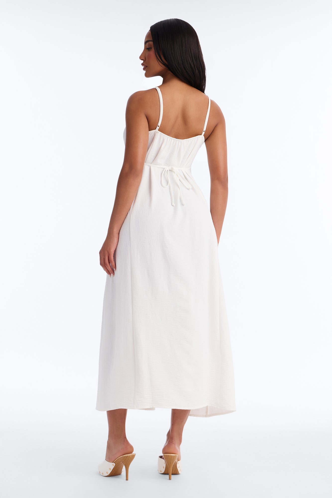 Sadie Sleeveless Airflow Maxi Dress - Cream