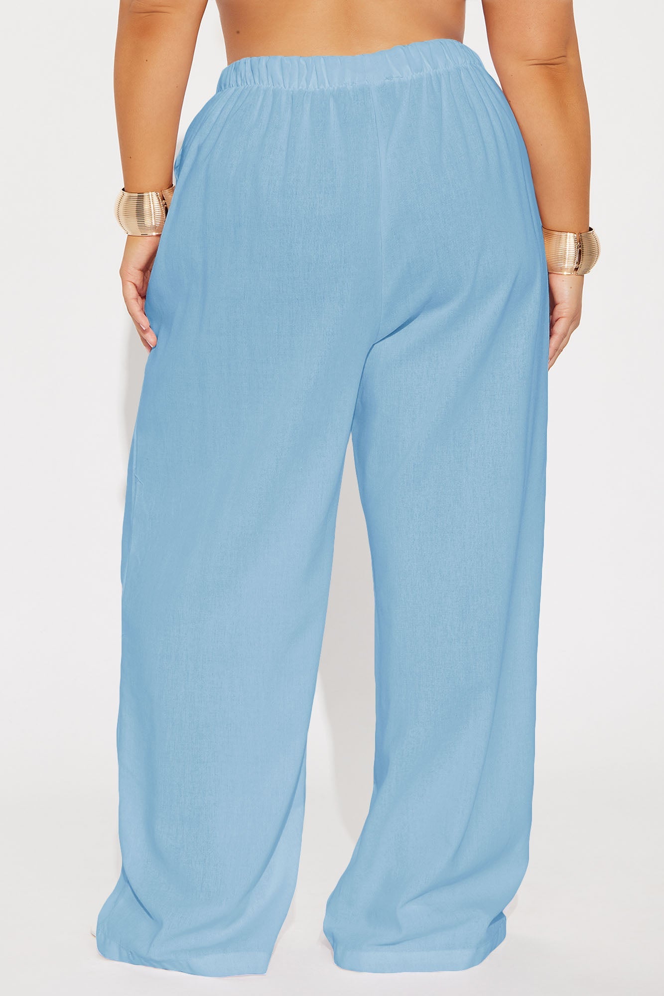 Beach Walks Linen Pant - Light Blue