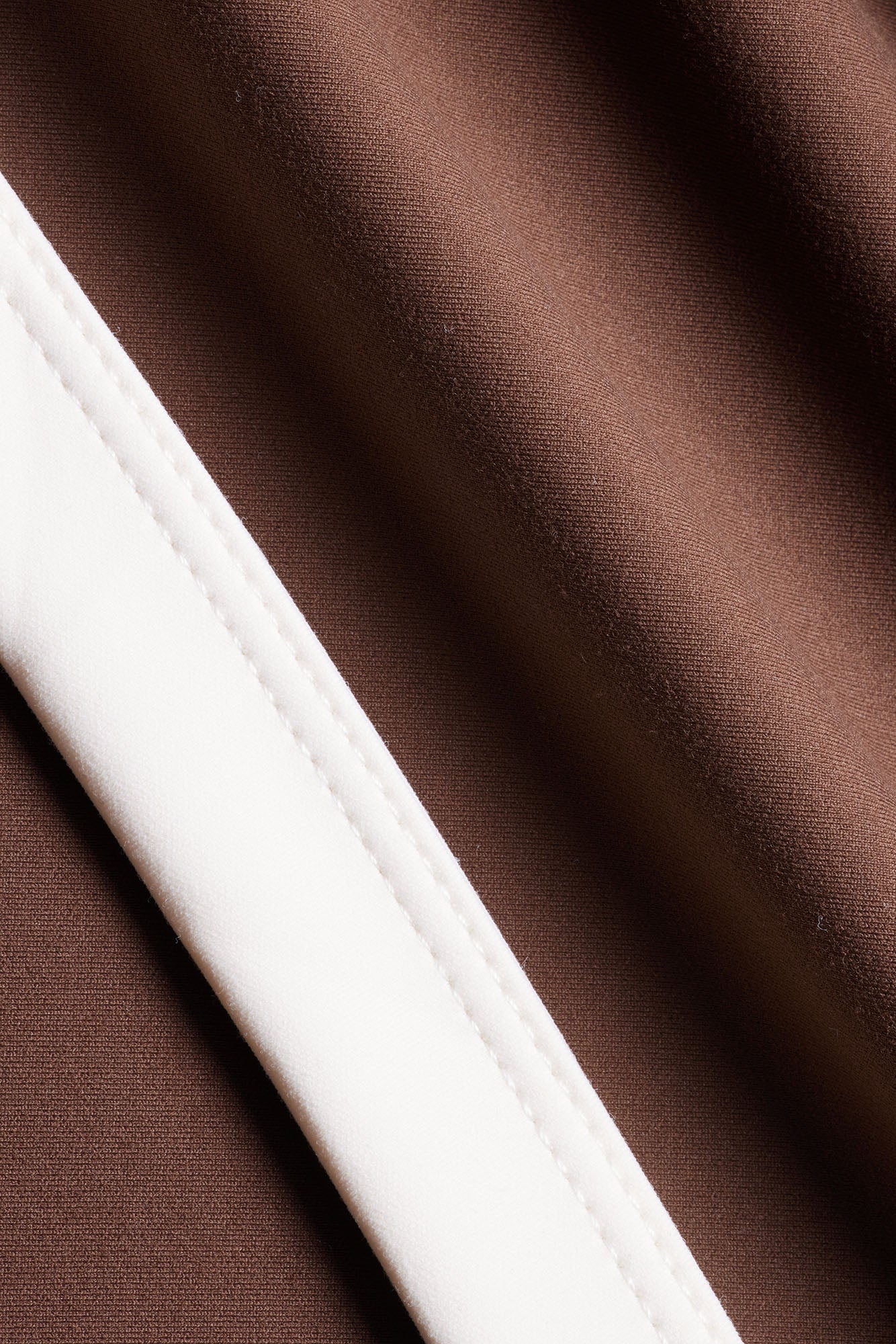 CloudForm™ High Neck Contrast Sports Top - Brown Combo Fashion Nova