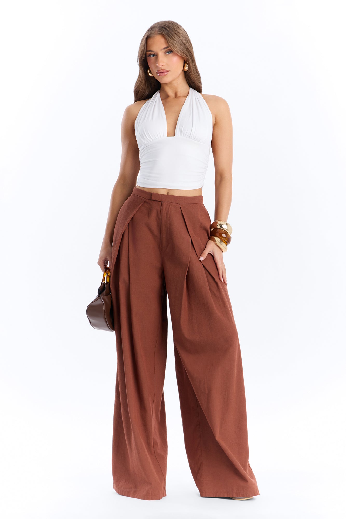 Side Attraction One Shoulder Ruched Top - White Fashion Nova
