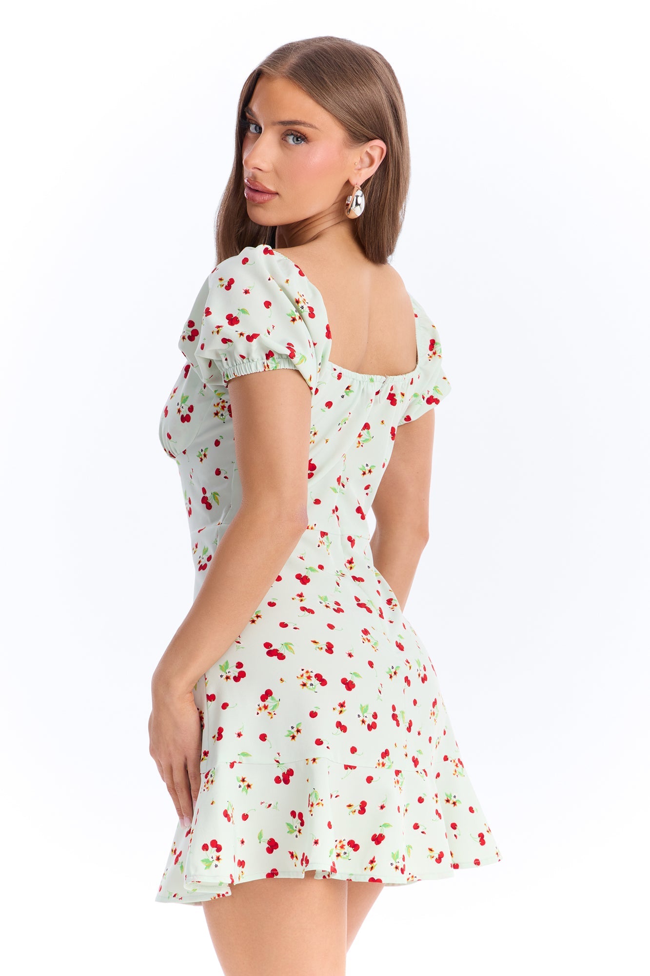 Kessie Floral Mini Dress - Mint/Multi