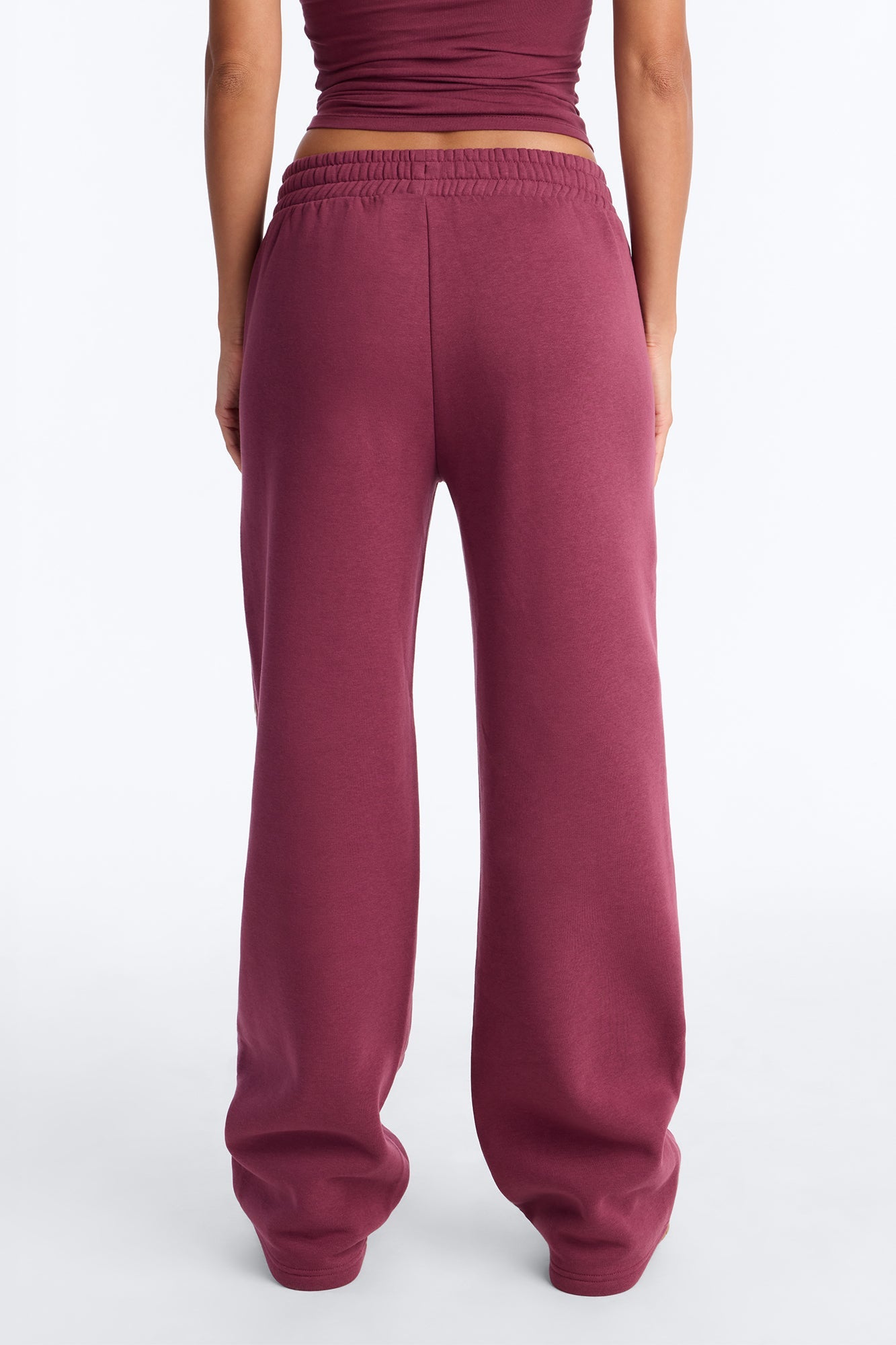 Von Dutch Rocker Wide Leg Pant With Grommets - Burgundy