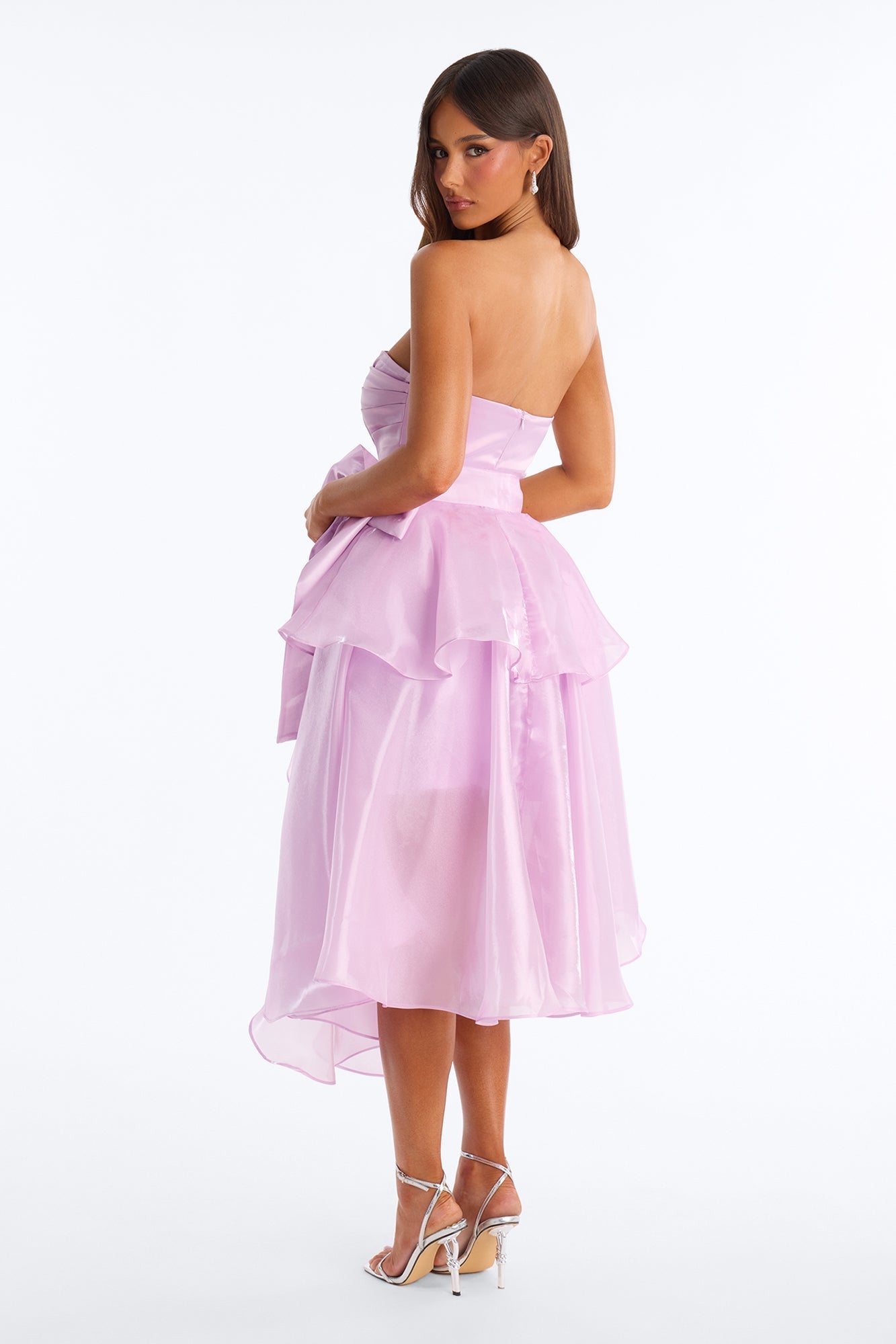 Hanna Ruffle Organza Midi Dress - Lavender Fashion Nova