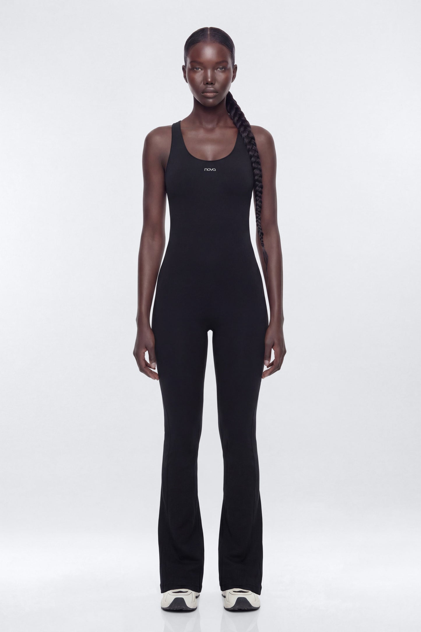 CloudForm™ 32″ Inseam Backless Sports Jumpsuit - Black Fashion Nova