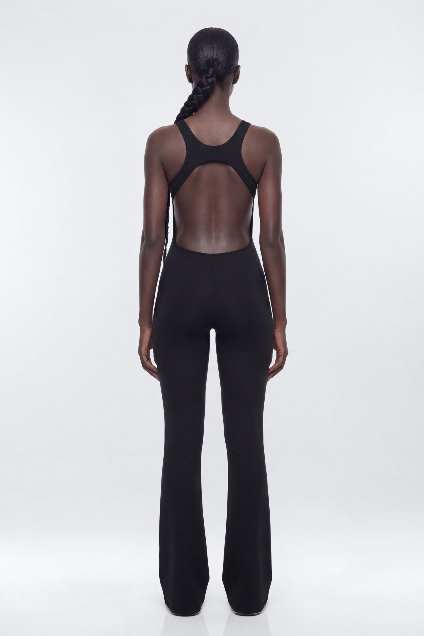 CloudForm™ 32″ Inseam Backless Sports Jumpsuit - Black Fashion Nova